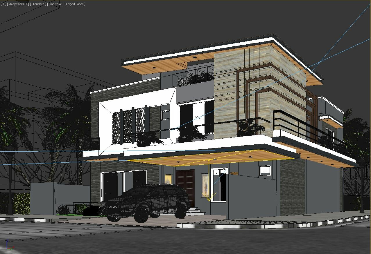Hamza Hanif - 15 MARLA HOUSE DESIGN 3D VISUALIZATION