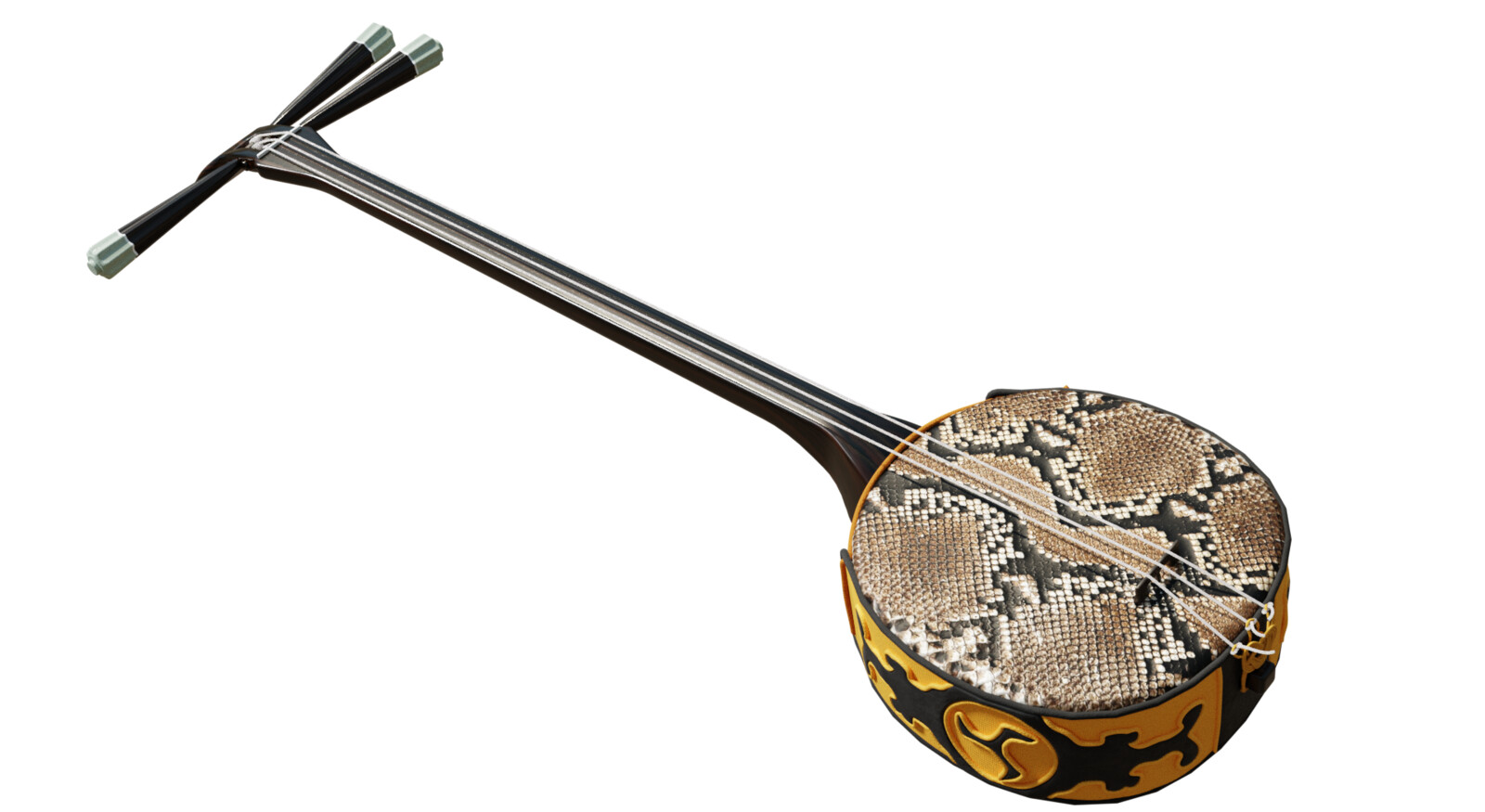 The sanshin 三線 Top View right