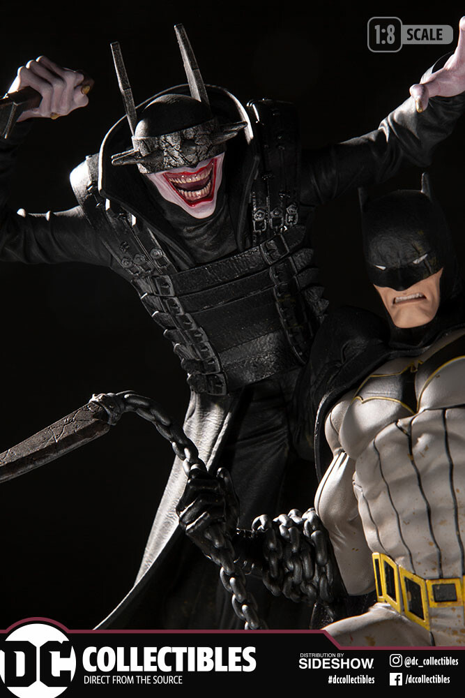 batman vs batman who laughs statue