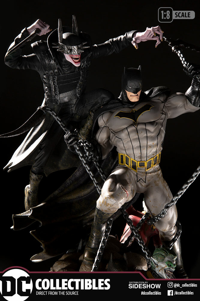 batman vs batman who laughs statue