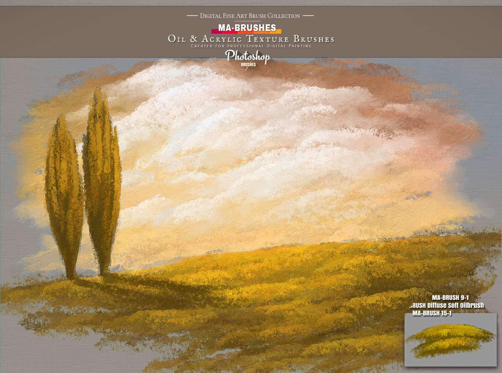 Painterly Aproach Style (Oil) Brushes for Photoshop - MA-BRUSHES