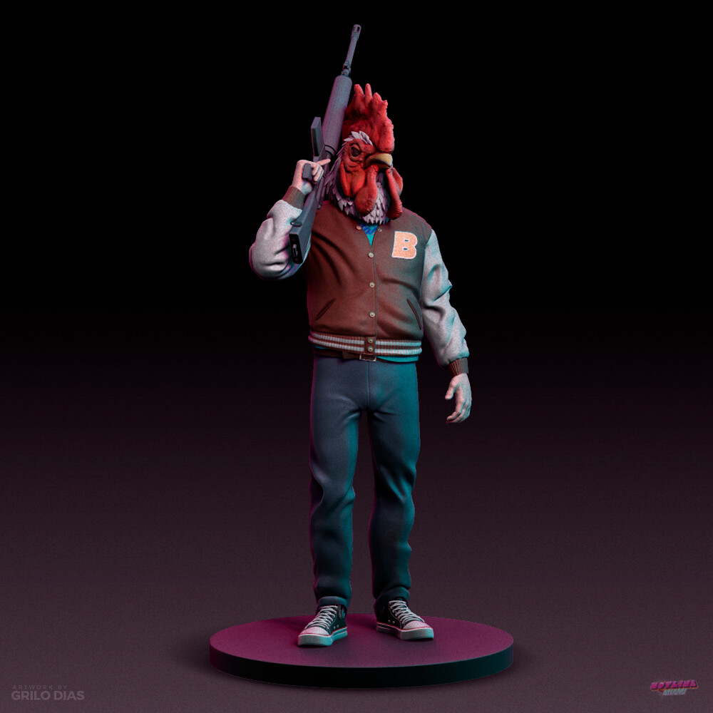 Artstation Jacket Hotline Miami Gabriel Dias