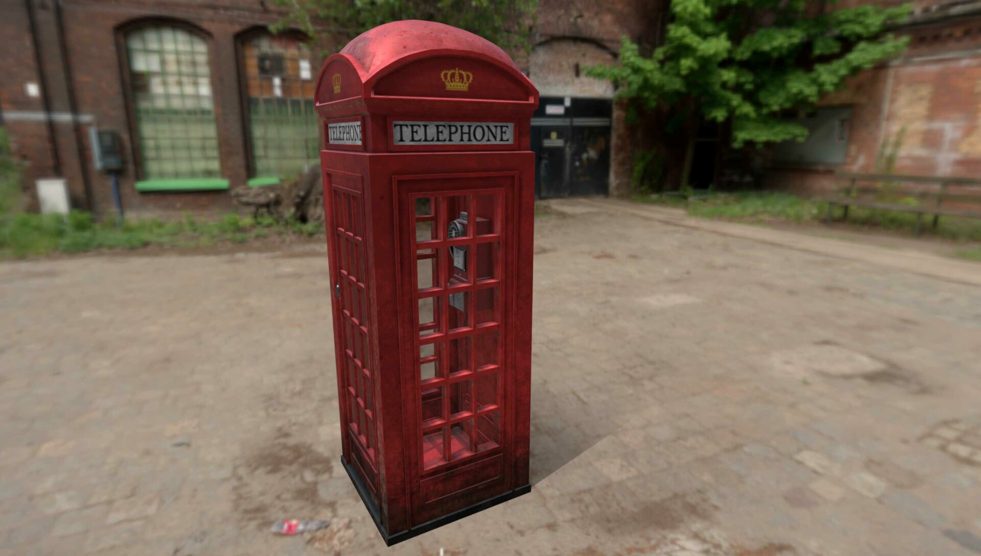 Artstation Red British Phone Booth Iris Joosten