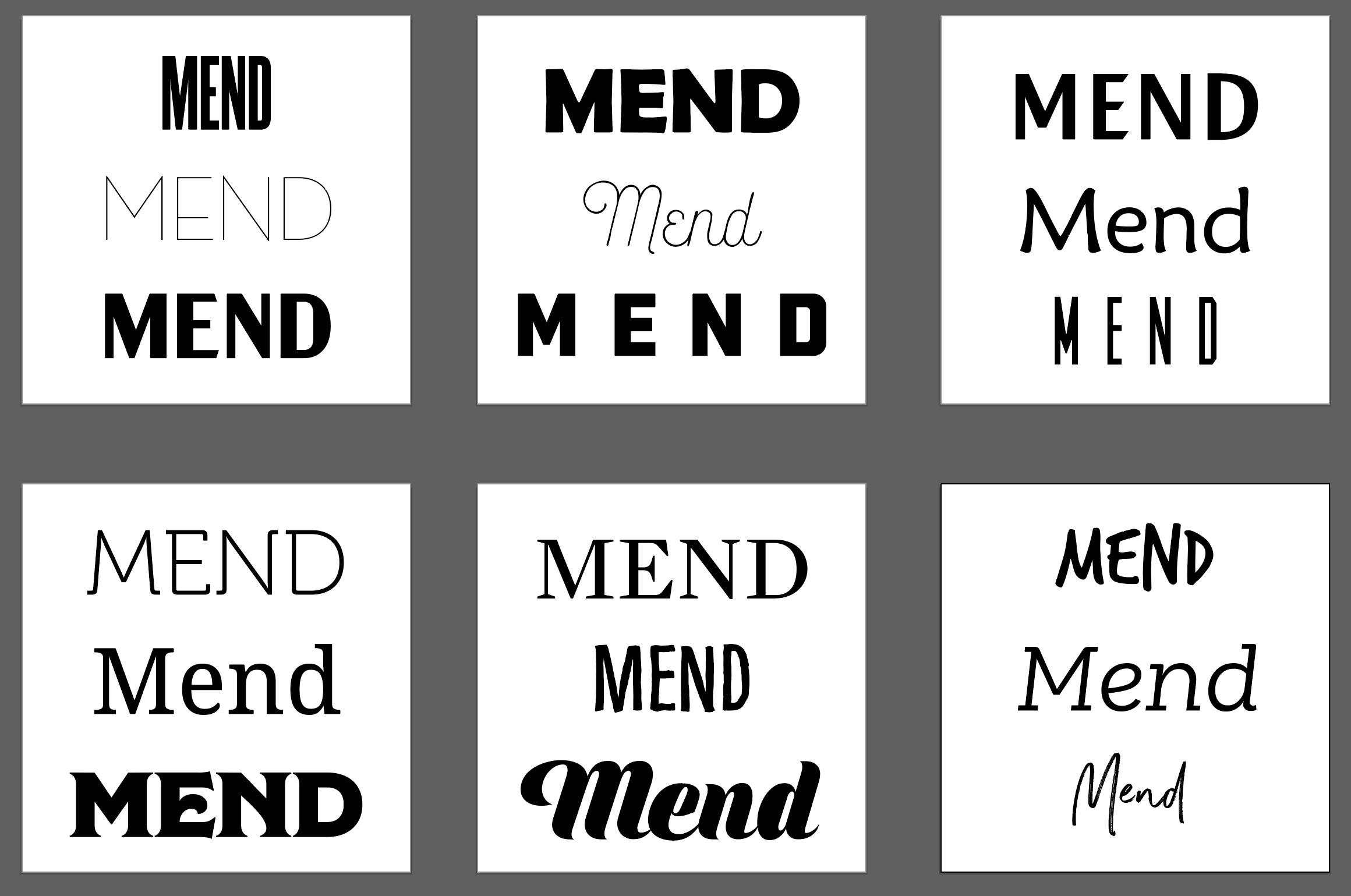 Early exploration fonts