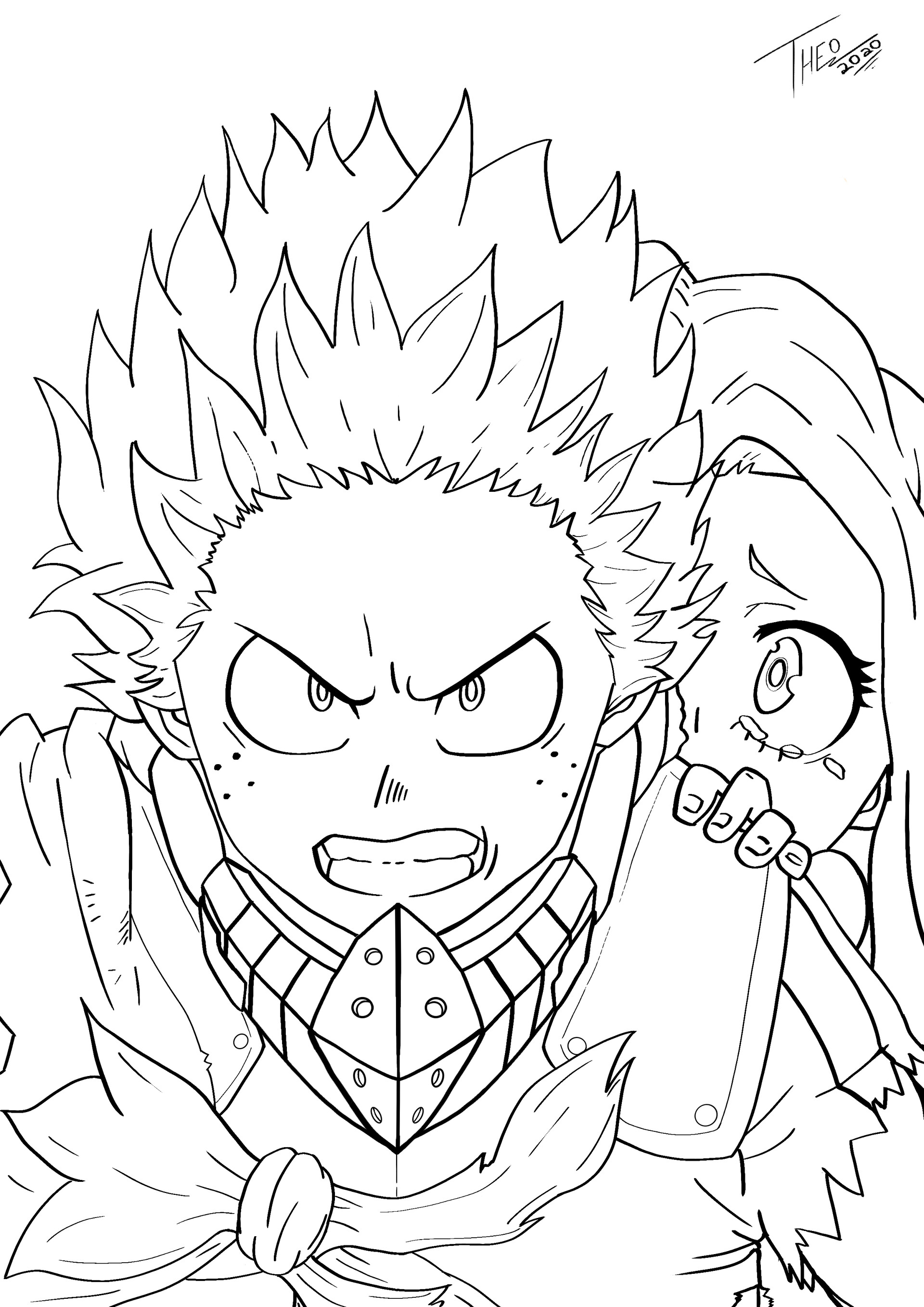 Eri Drawing Outline Artstation Midoriya Full Power And Eri Theo De Mello eri theo de mello