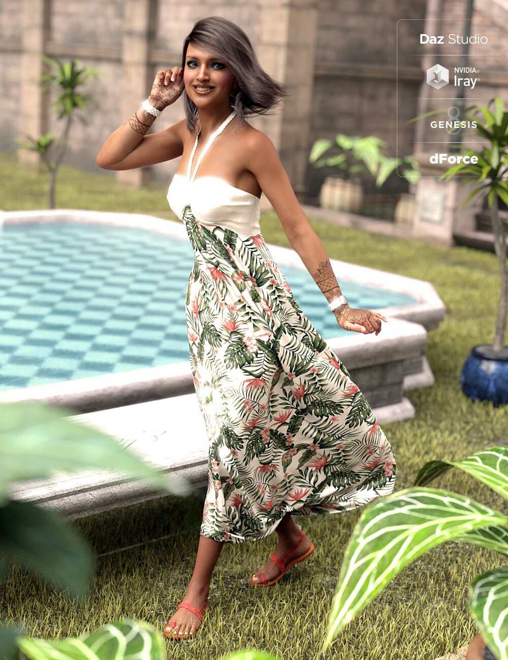 tropical outfit for female