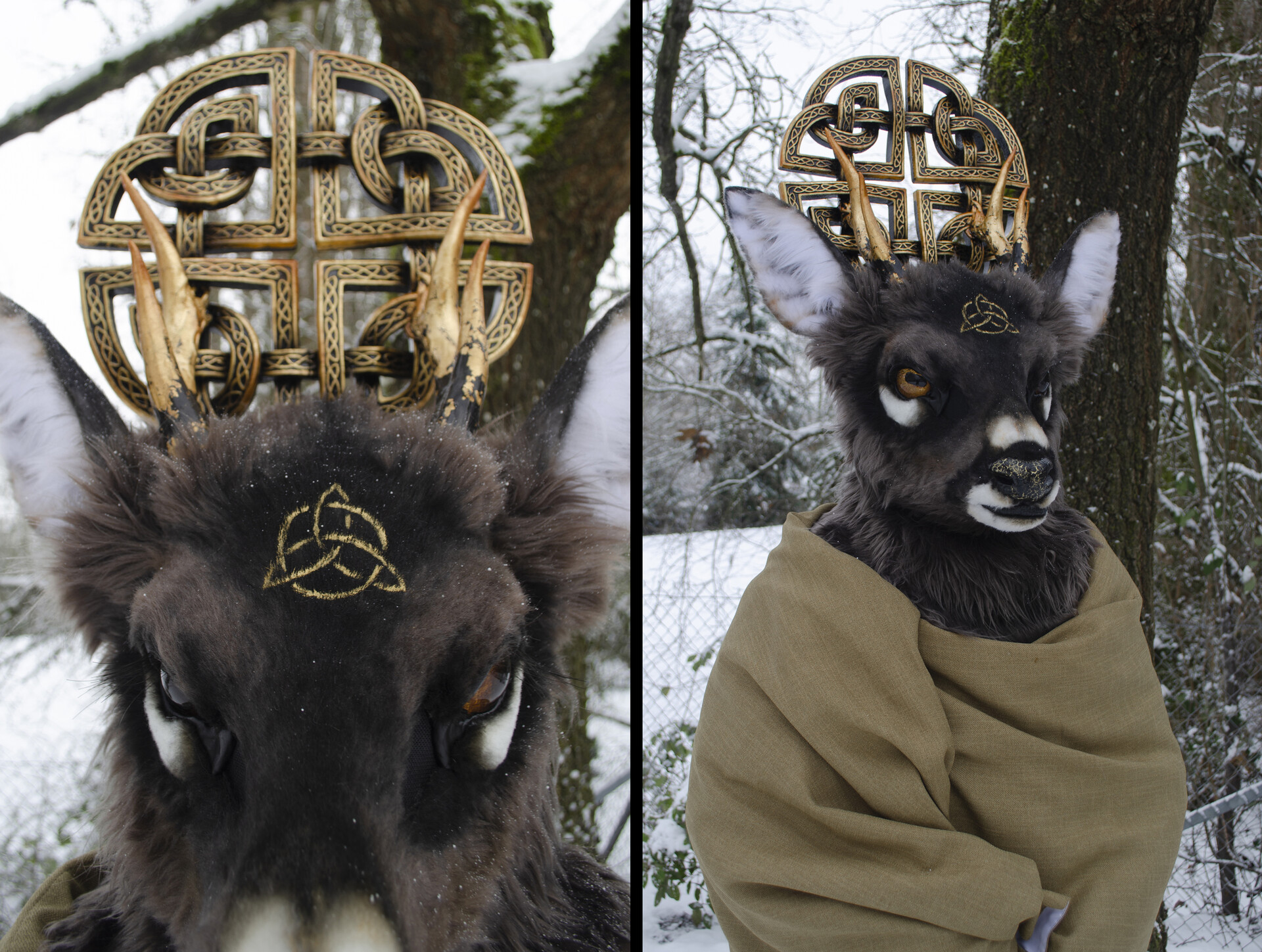 apparat dække over Foto ArtStation - Celtic Deer Mask