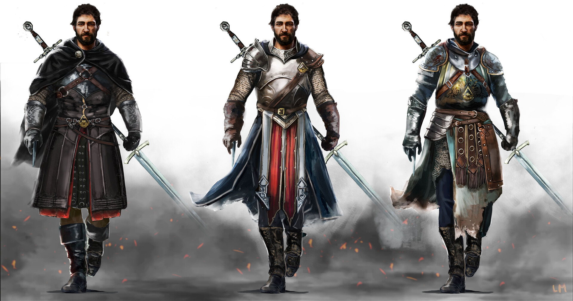 Mel Any - Medieval Knight Concept - Assassin's creed fan art style