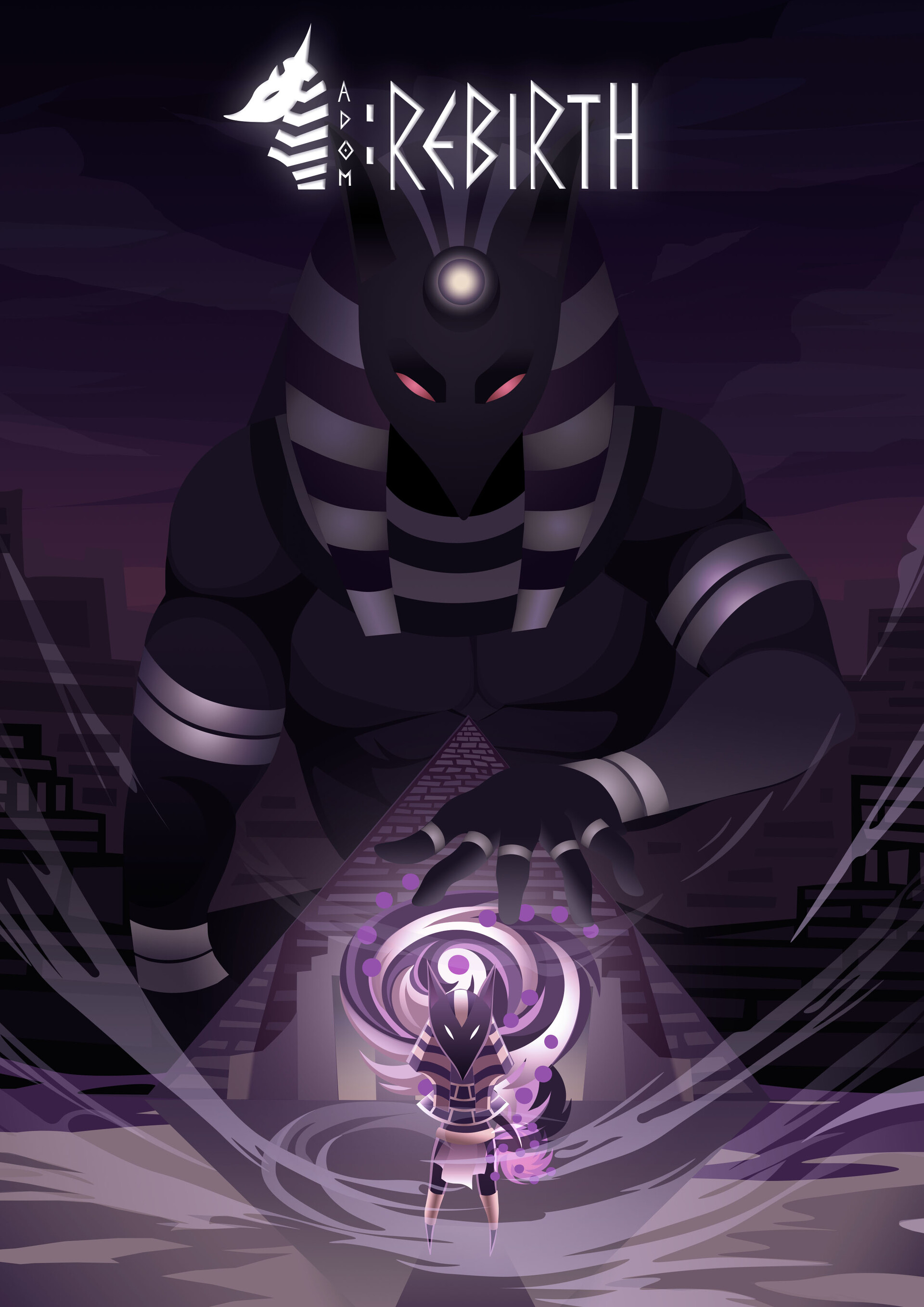 Artstation Adom Rebirth Game Poster Design Clarice Lim