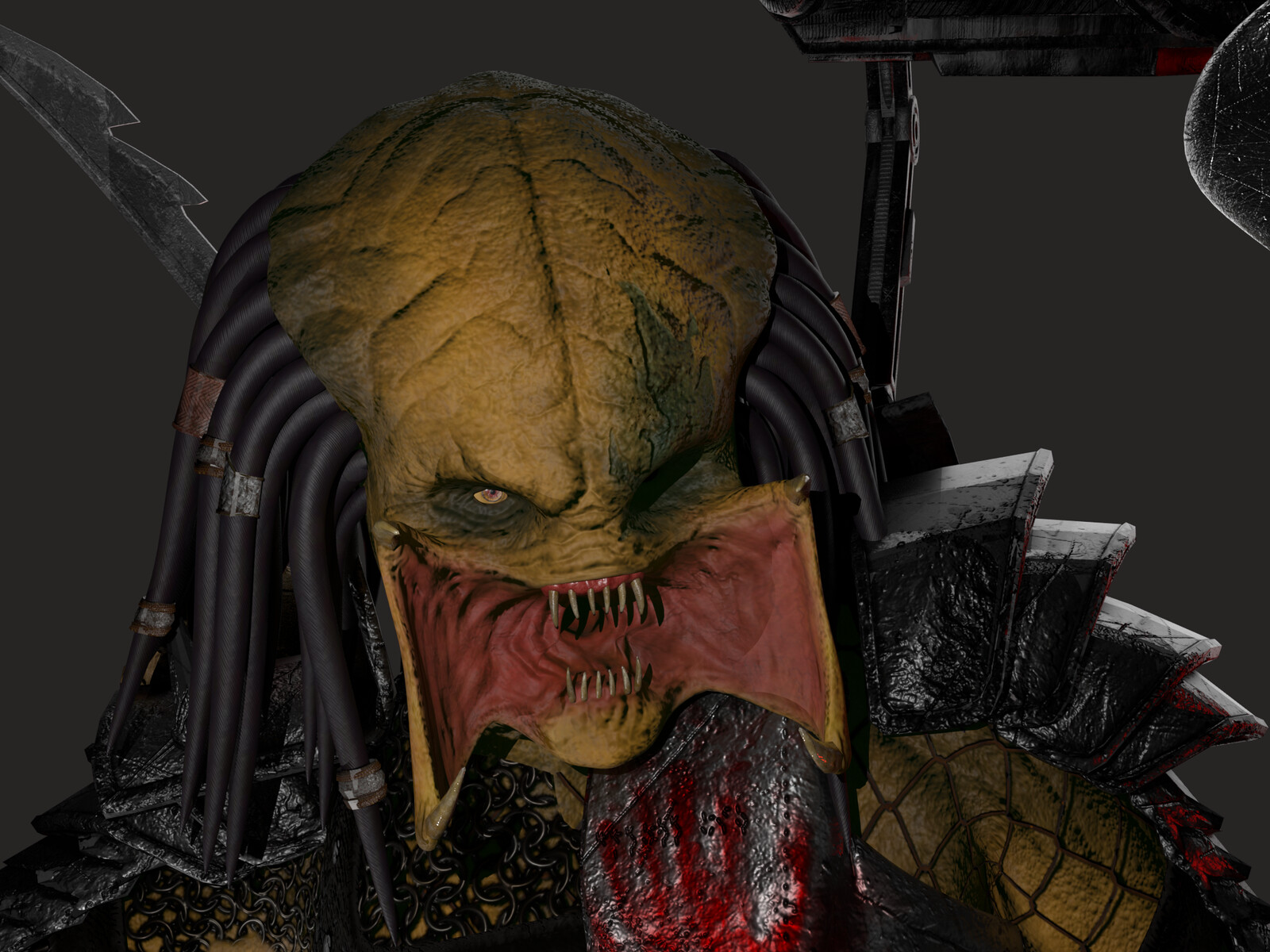 Лицо хищника без маски. Хищник скарфейс. Predator Scarface Art. Алиен версус предатор 2. Скарфейс убил хищника