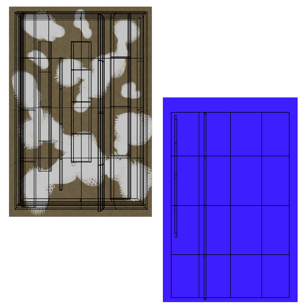 The uvs and textures for the dissection pan