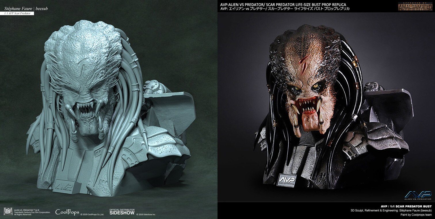 SCAR FACES 新品・未開封 Stephane Faure (beesub) - AVP SCAR PREDATOR (Final Product)