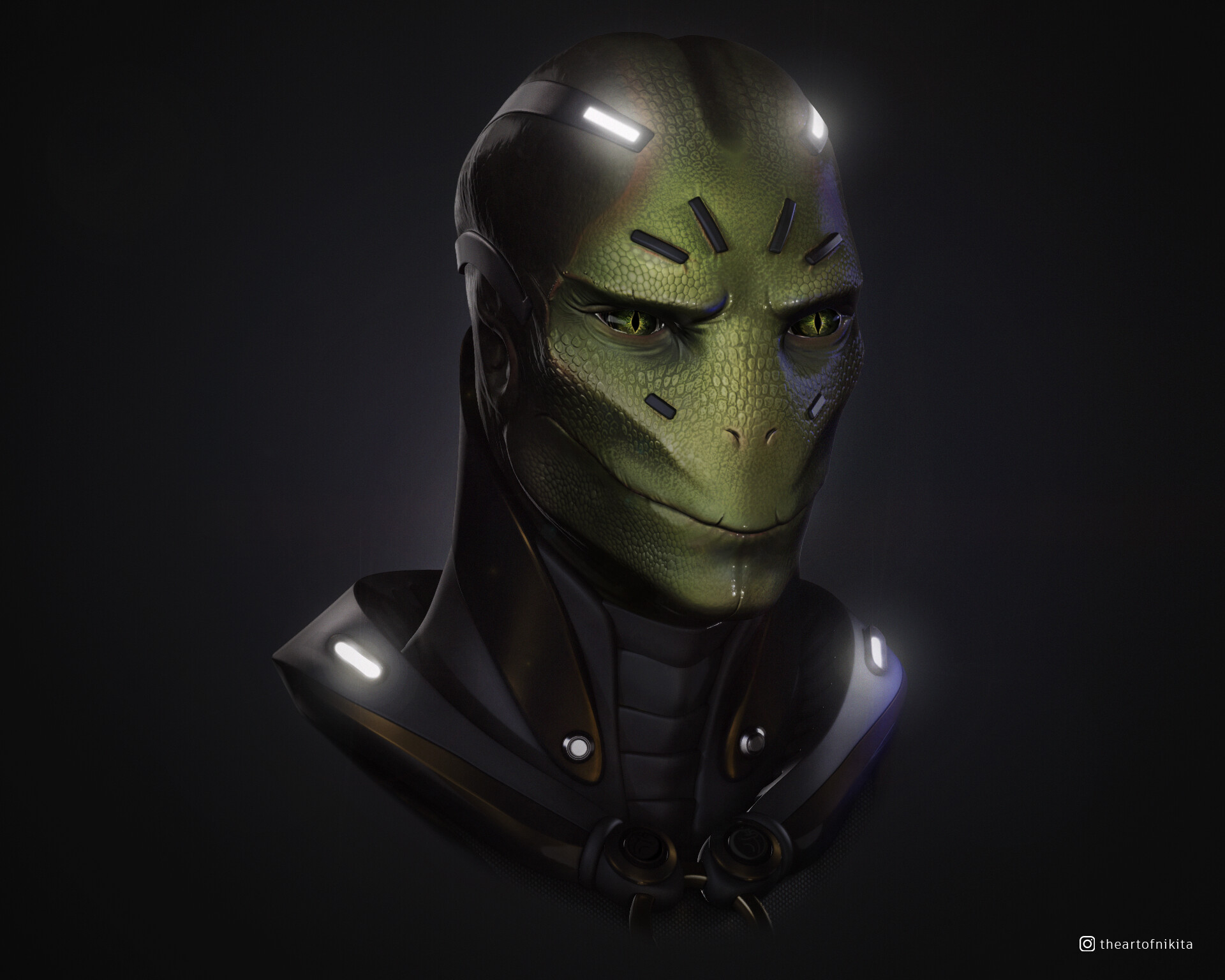 ArtStation - Lizard man portrait