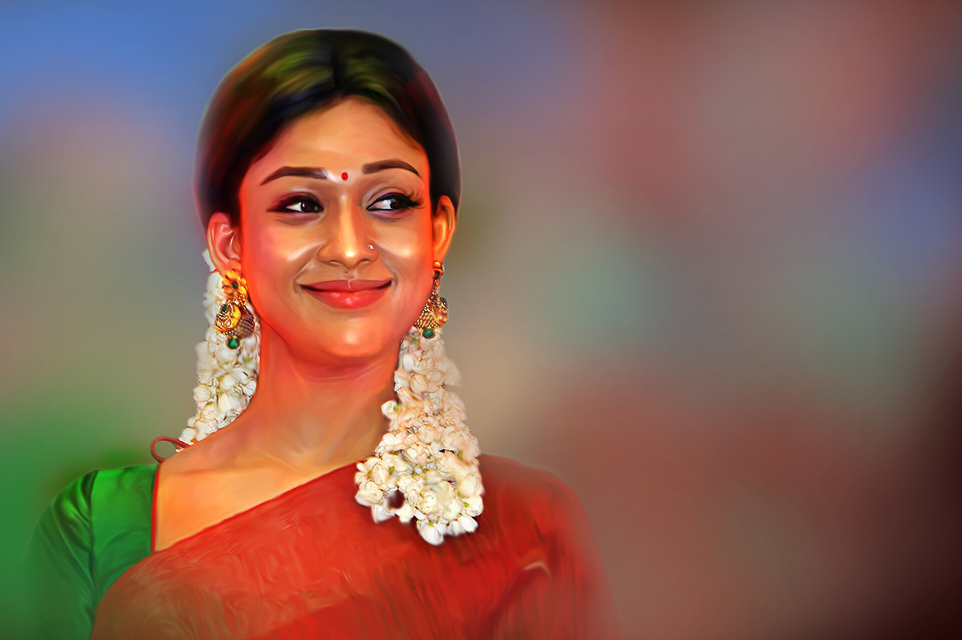 Artstation Nayanthara Chithiravasal Painting