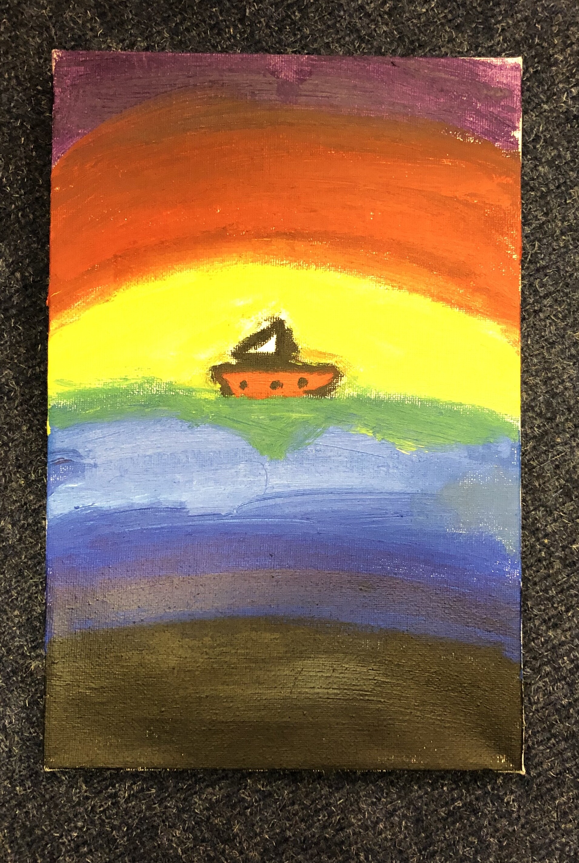 Simple shop oil painting