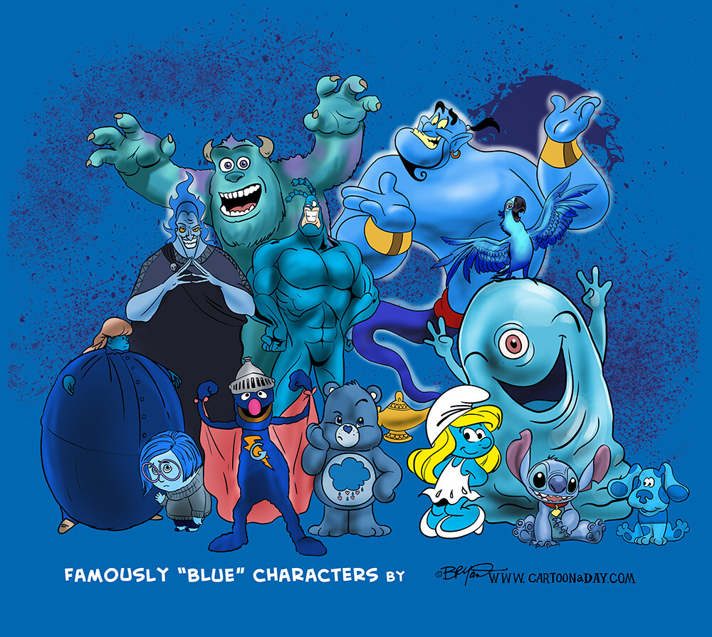 Blue characters