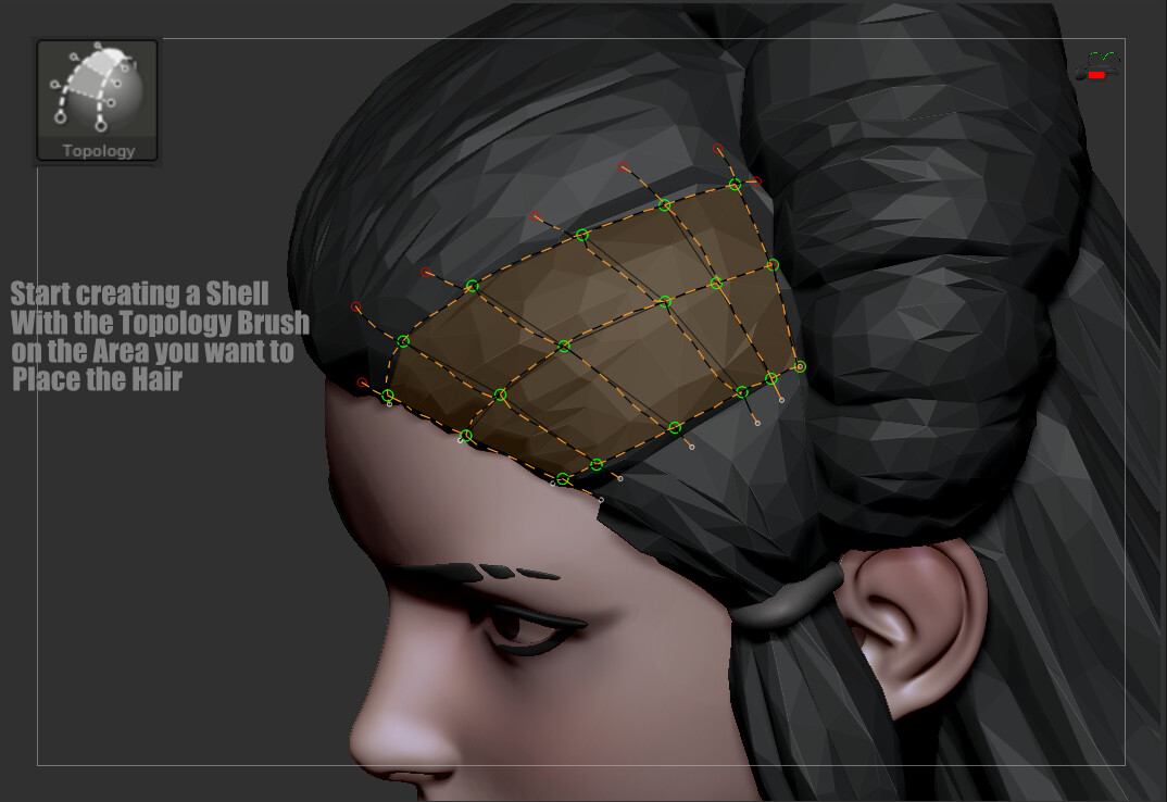Rodesqa ______ - How to place Stylized Hair Fast In Zbrush Tutorial