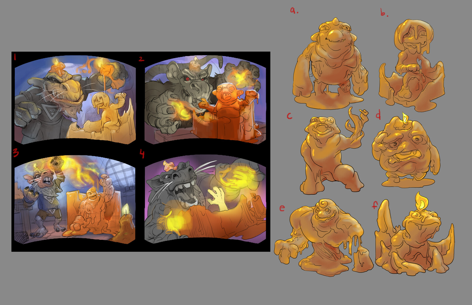 Sketches and iterations for the wax Homonculus.