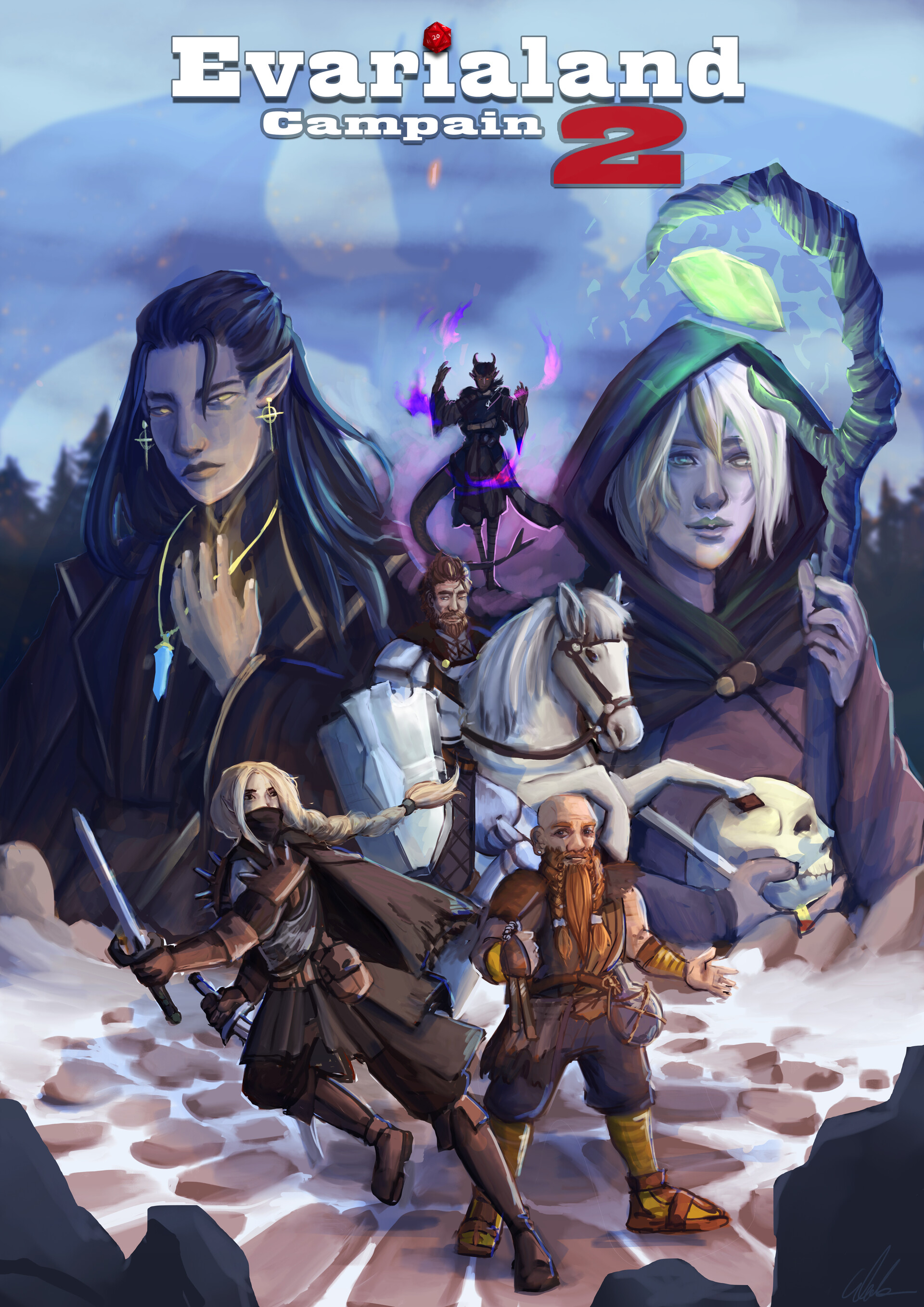 ArtStation Dungeons & Dragons Evarialand Group Poster