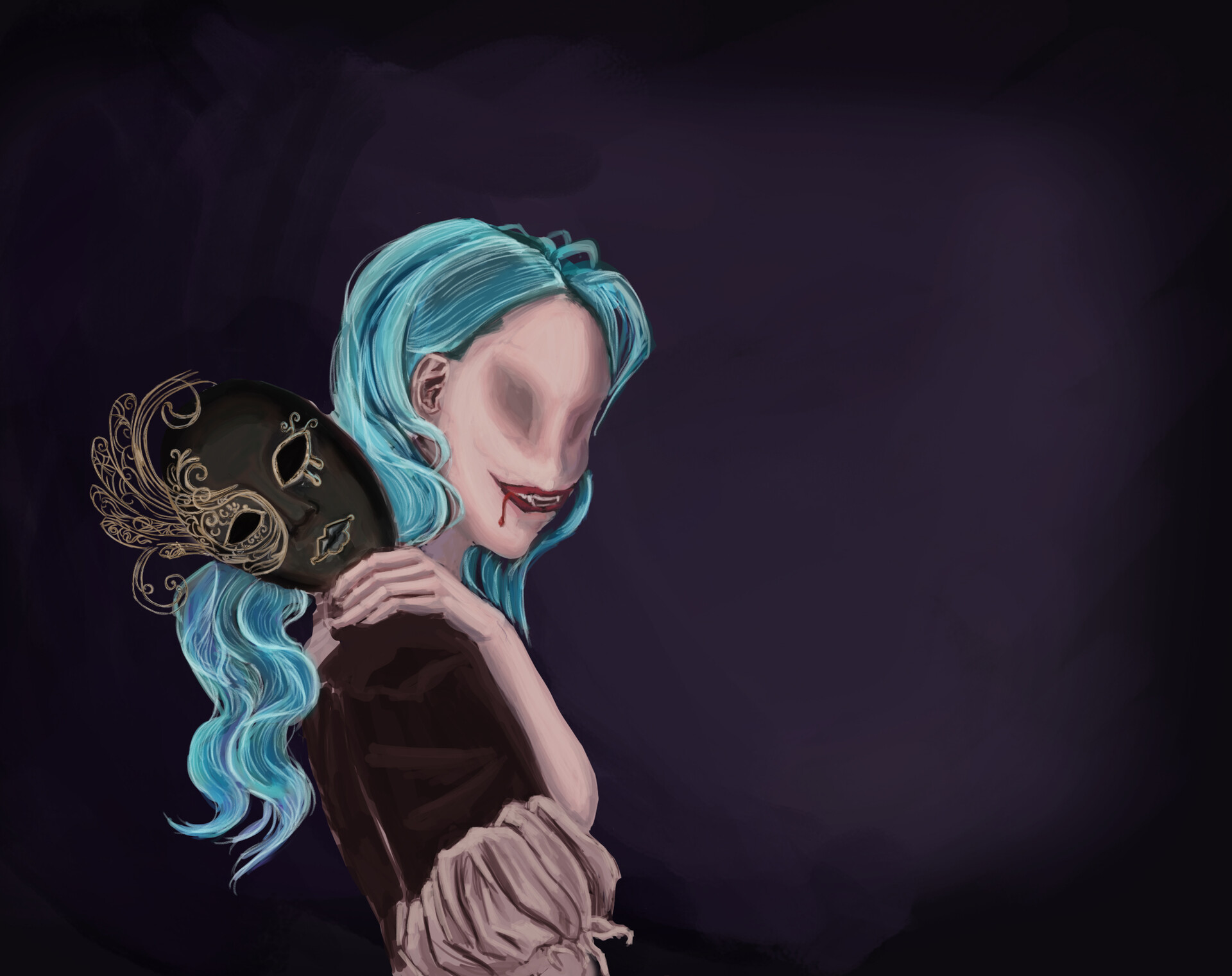 Artstation Girl Without Face Yury Lubishin