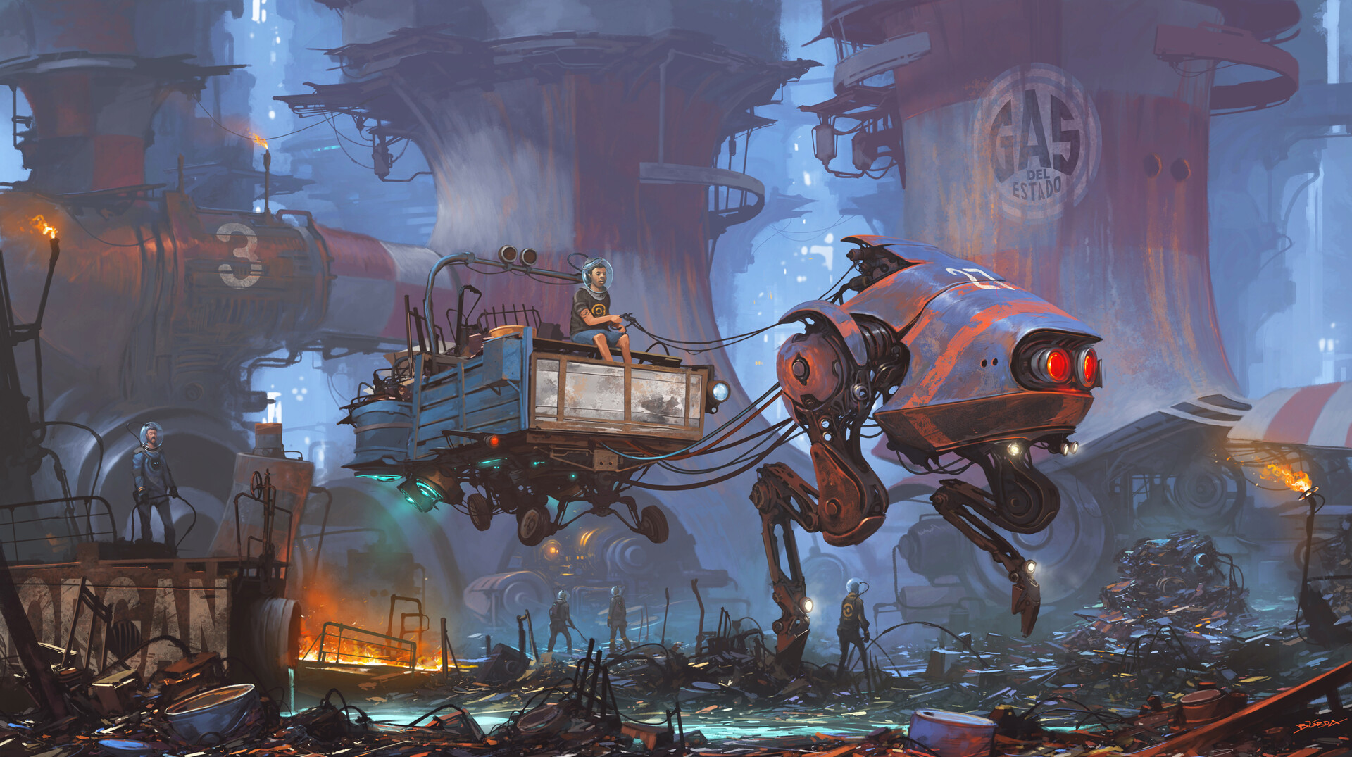 Artstation Cartoneros Sci Fi Alejandro Burdisio