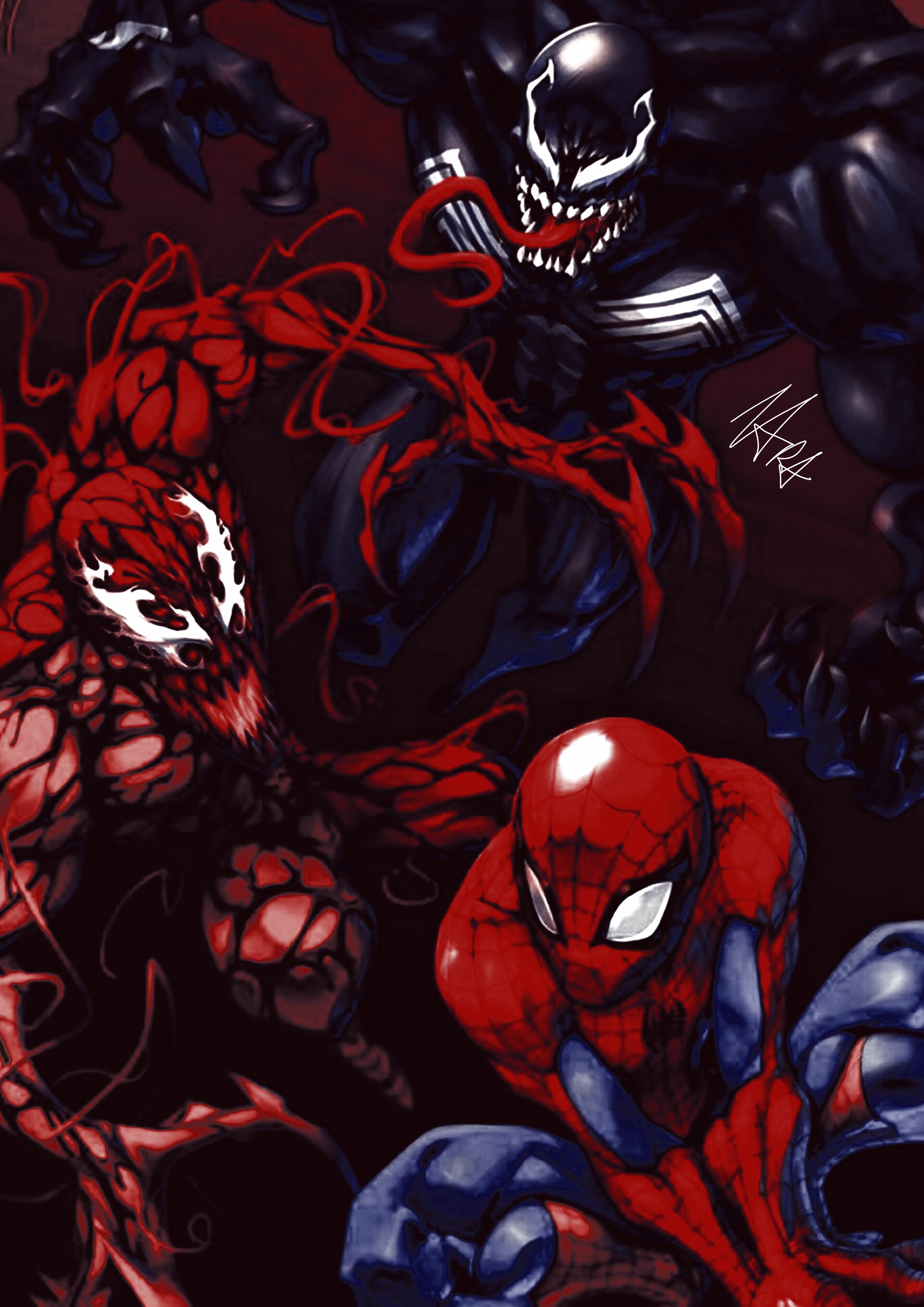 ArtStation - Venom/Carnage/Spider-man