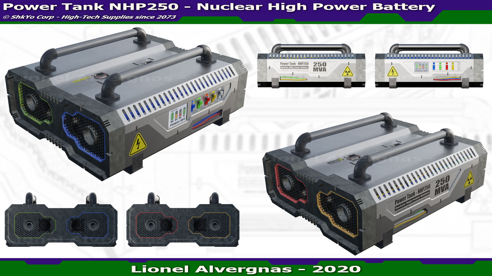 Hard Surface Sci-Fi movable Power Unit NHP250
