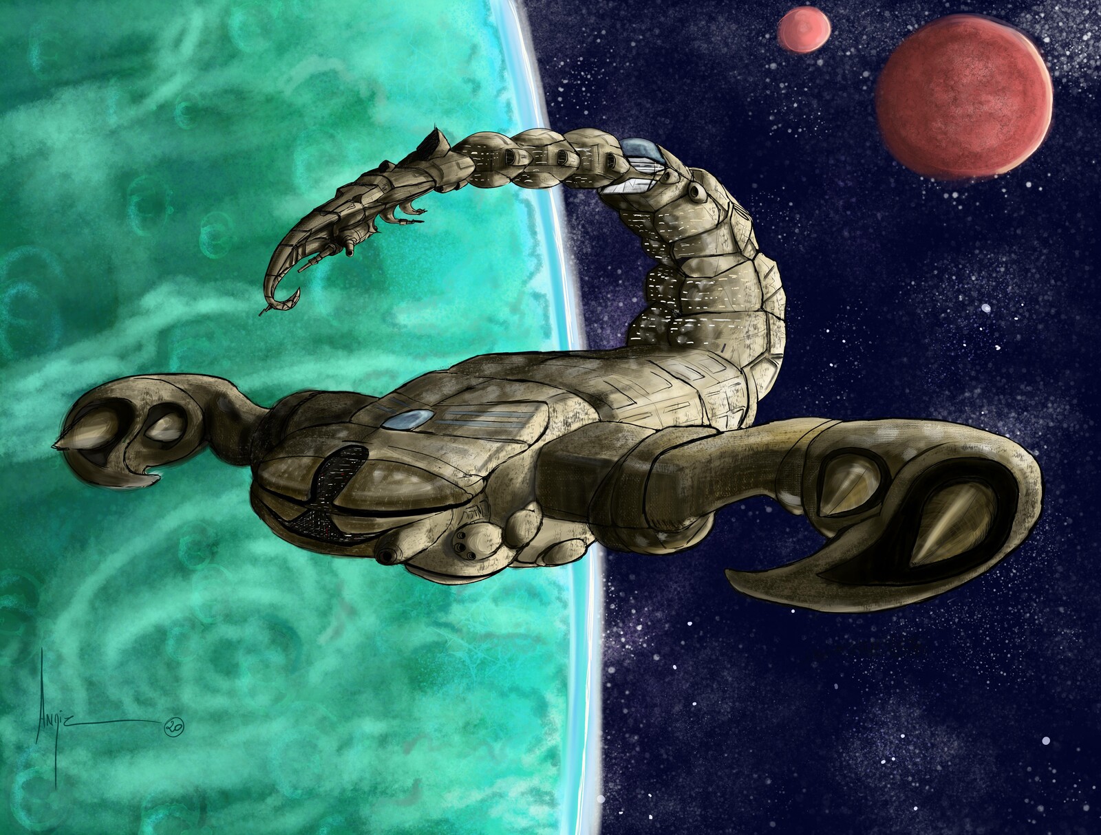 Creatuanary 2020 : Day 9 Flying Scorpion