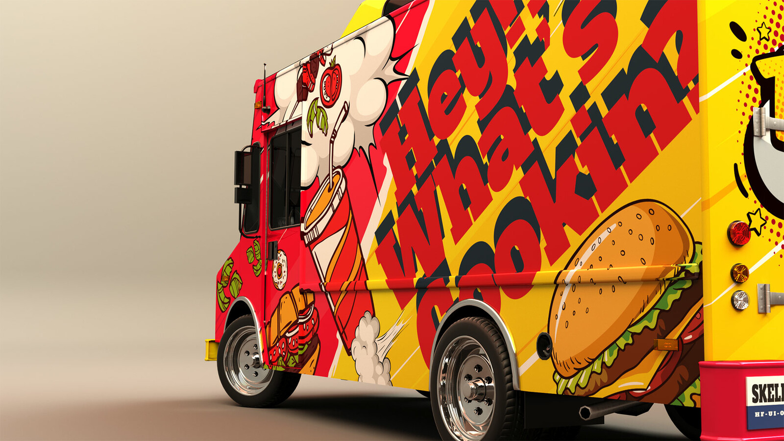 Akshat Sharma 'Hey! What's Cookin?' Food Truck concept design