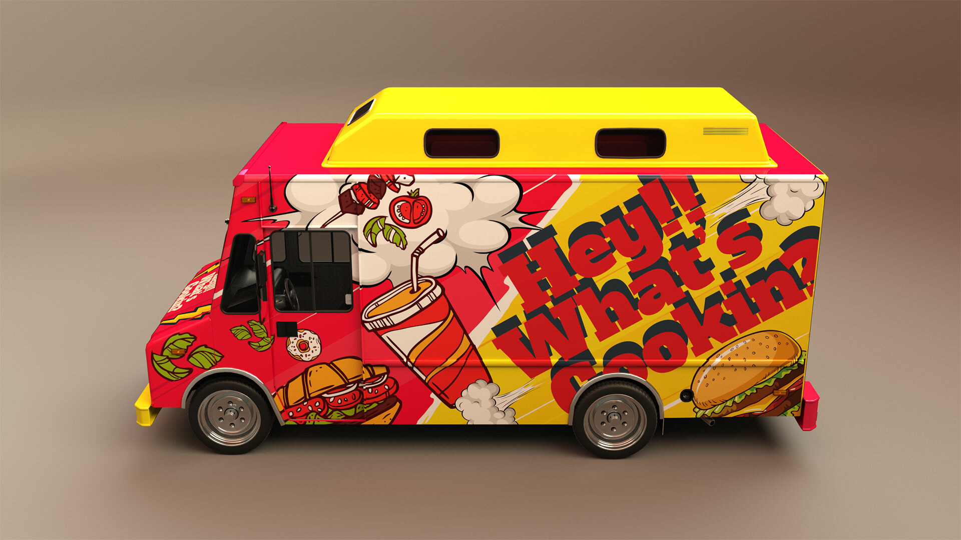 Akshat Sharma 'Hey! What's Cookin?' Food Truck concept design