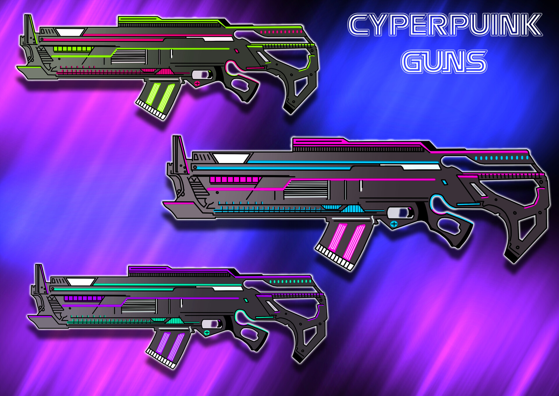 Cyberpunk gun art фото 84