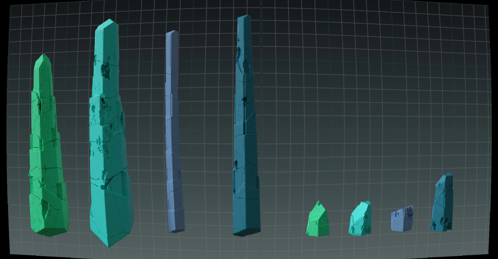 Using my crystal tool/setup to generate crystal variations