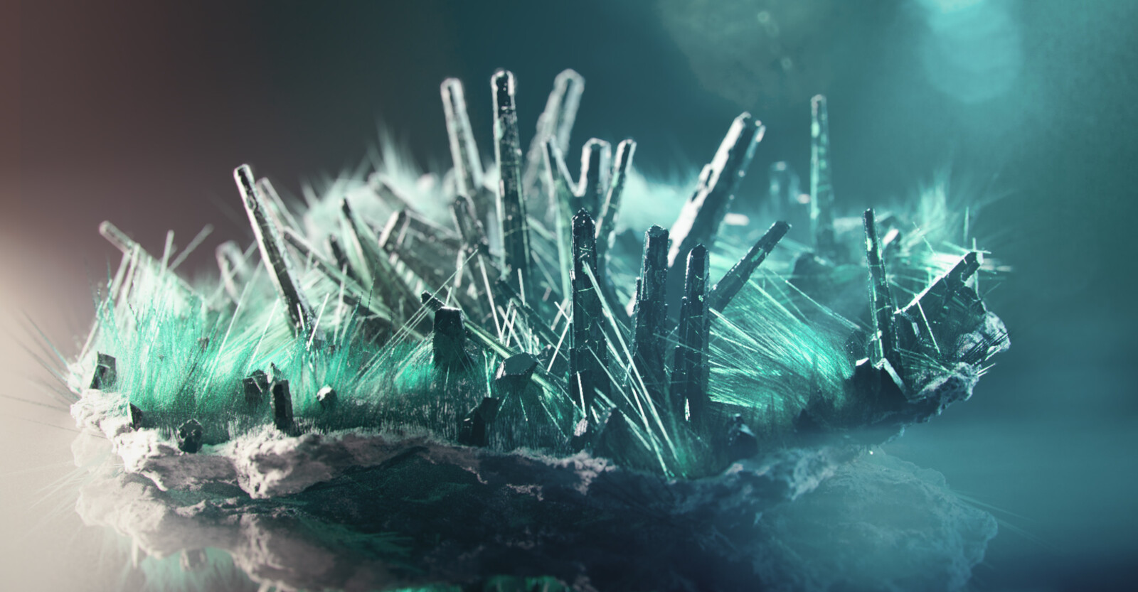  Fully Procedural mineral : Fibrous Malachite - Render A