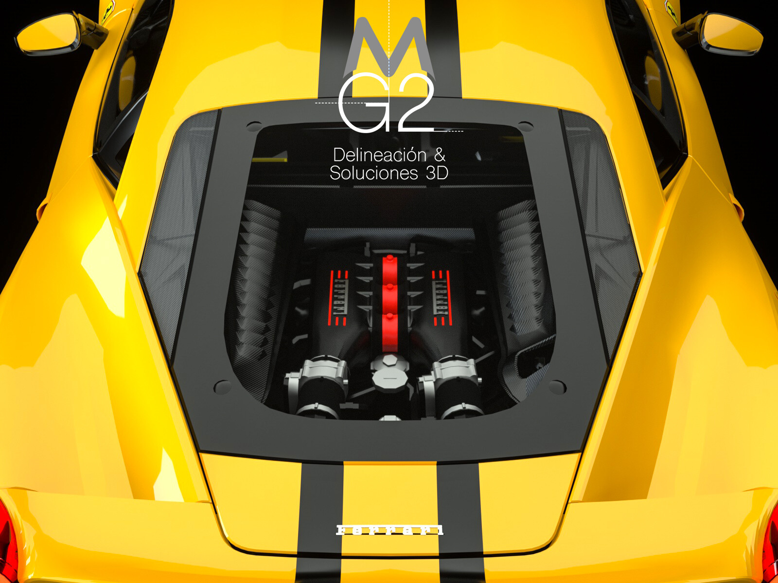 Displate YellowFerrari Limited Poster（Free PSD | Poster