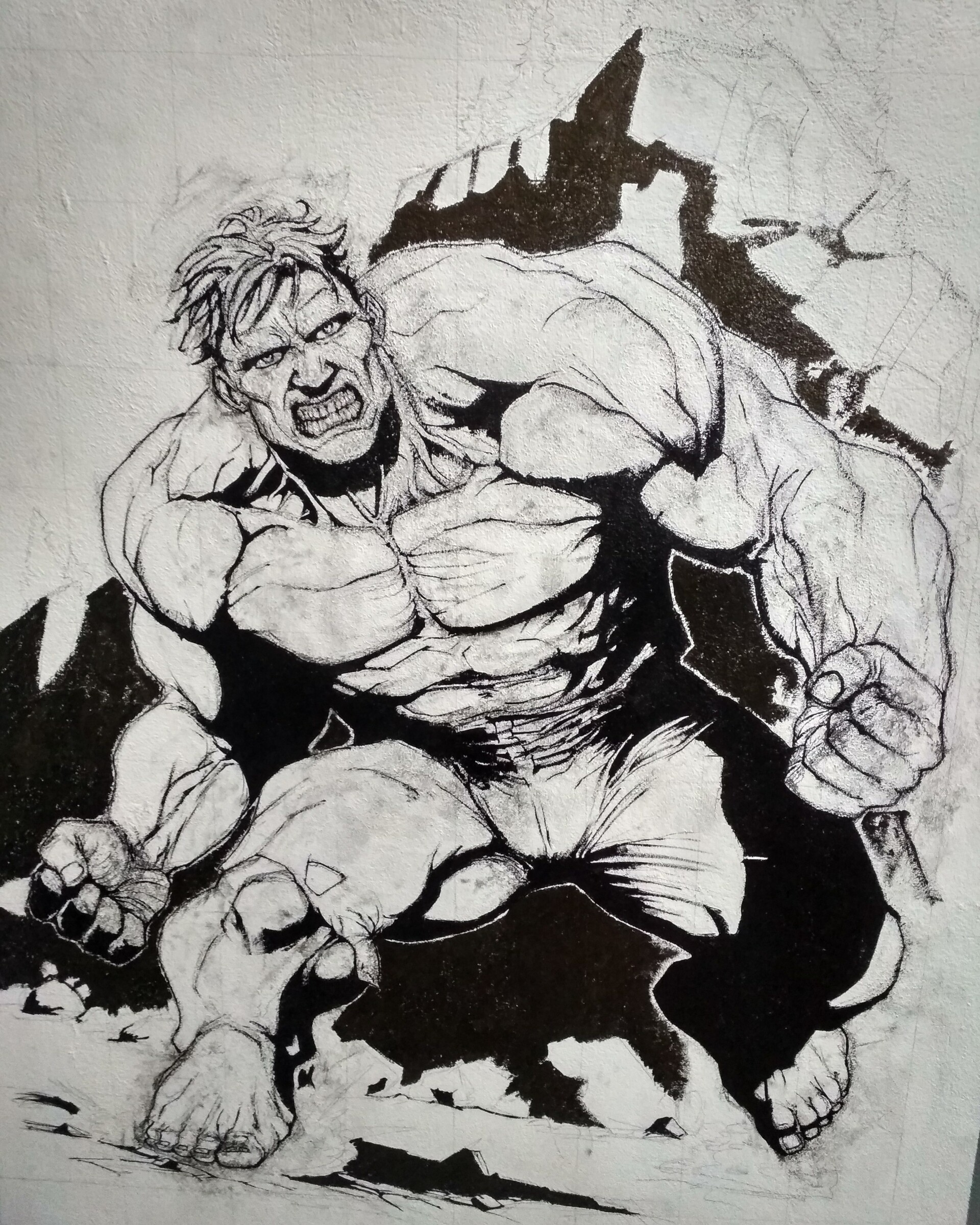 Shashank Palle Hulk Wall Painting