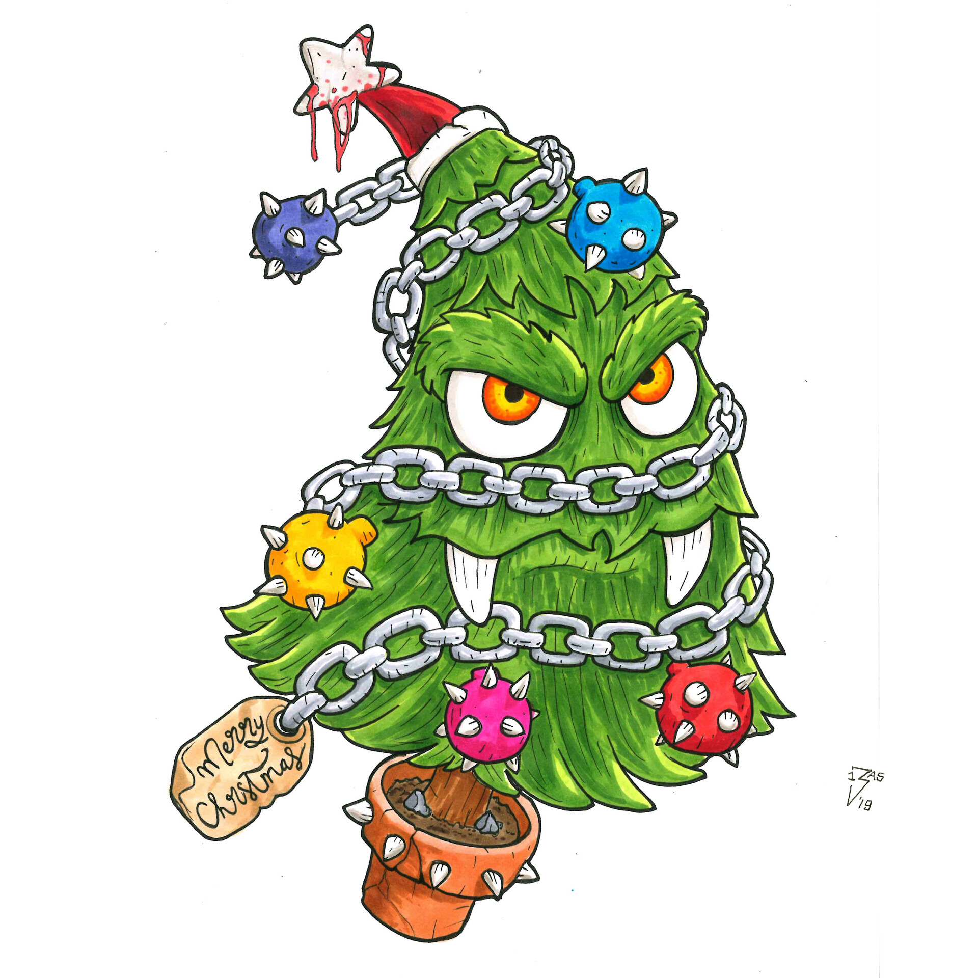 Artstation Christmas Monster Tree