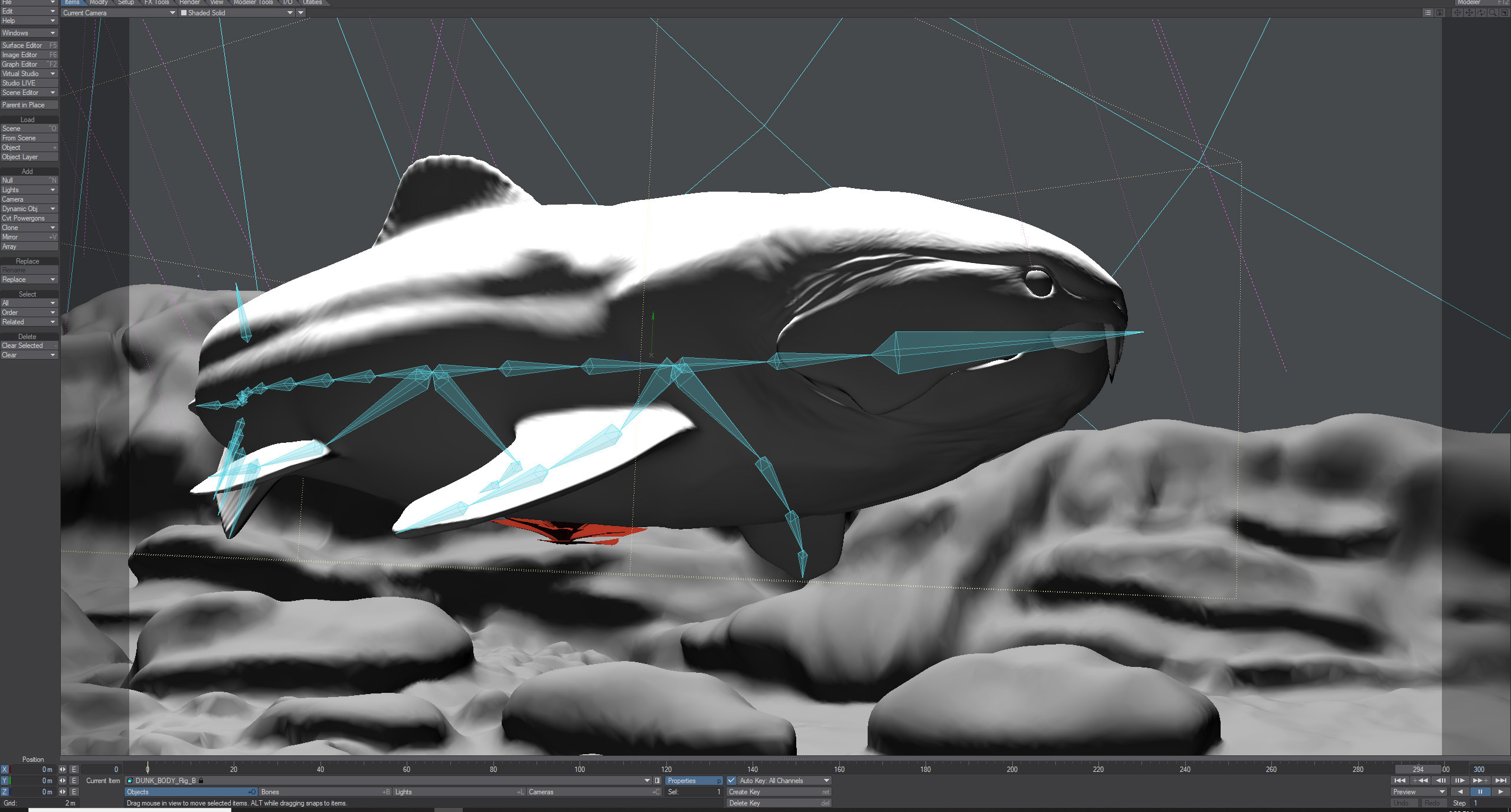 The 3d scene.