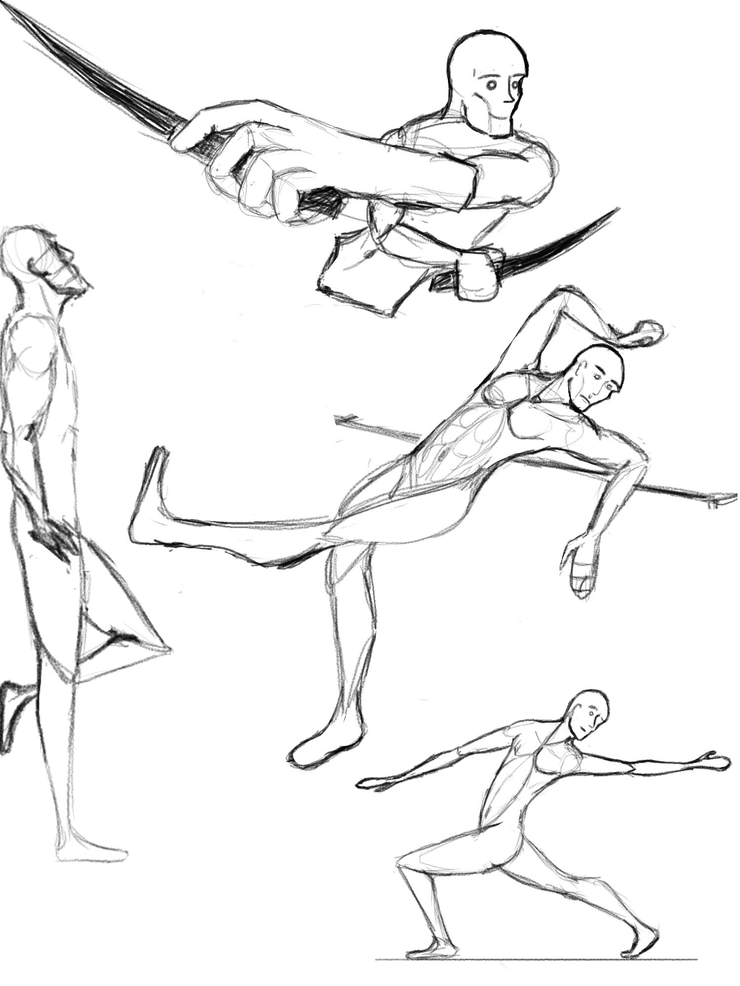 ArtStation - No reference pose sketches