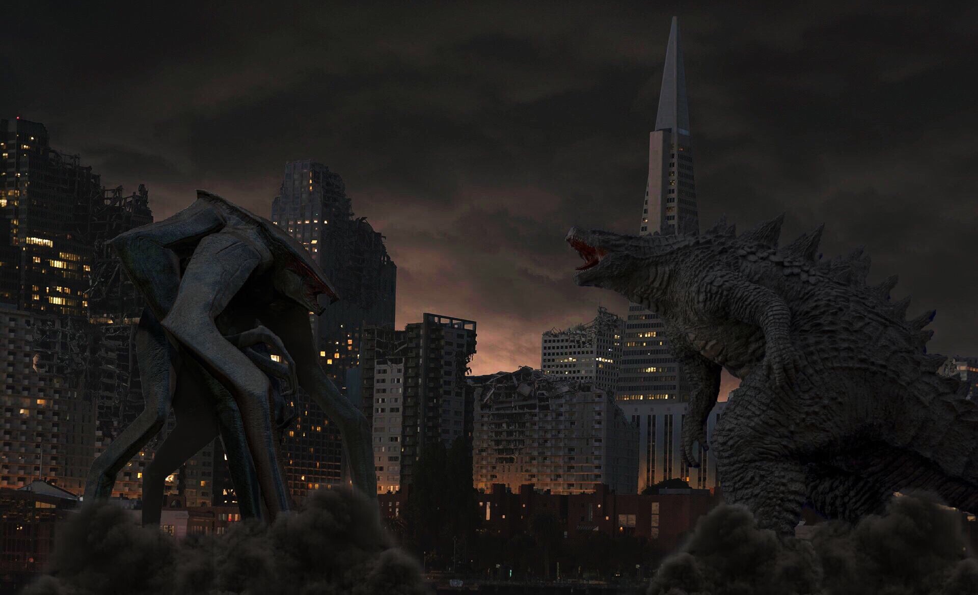 ArtStation - Godzilla vs Female Muto Recreation