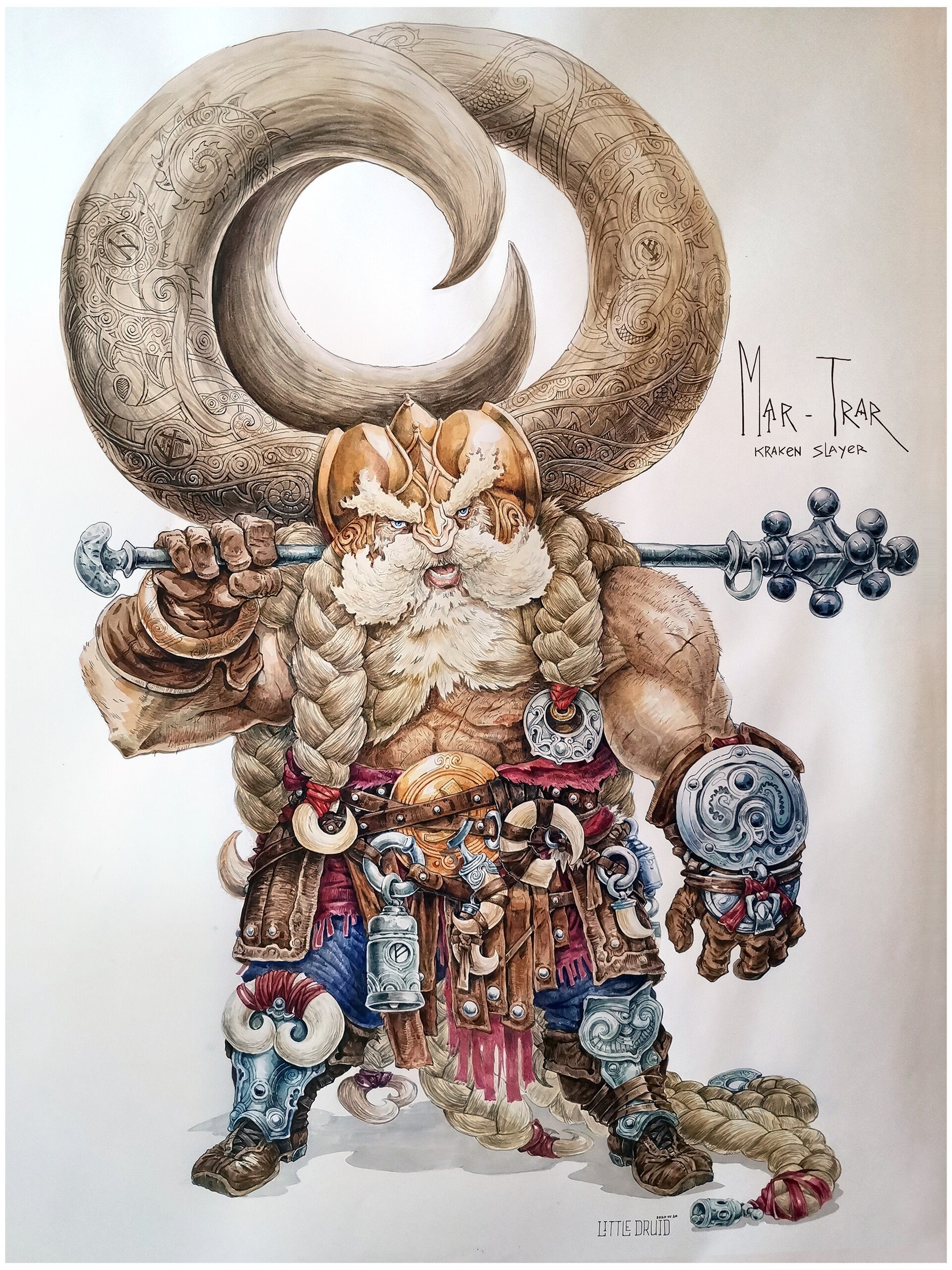 Artstation Mar Trar Kraken Slayer Alexandr Littledruid Pechenkin