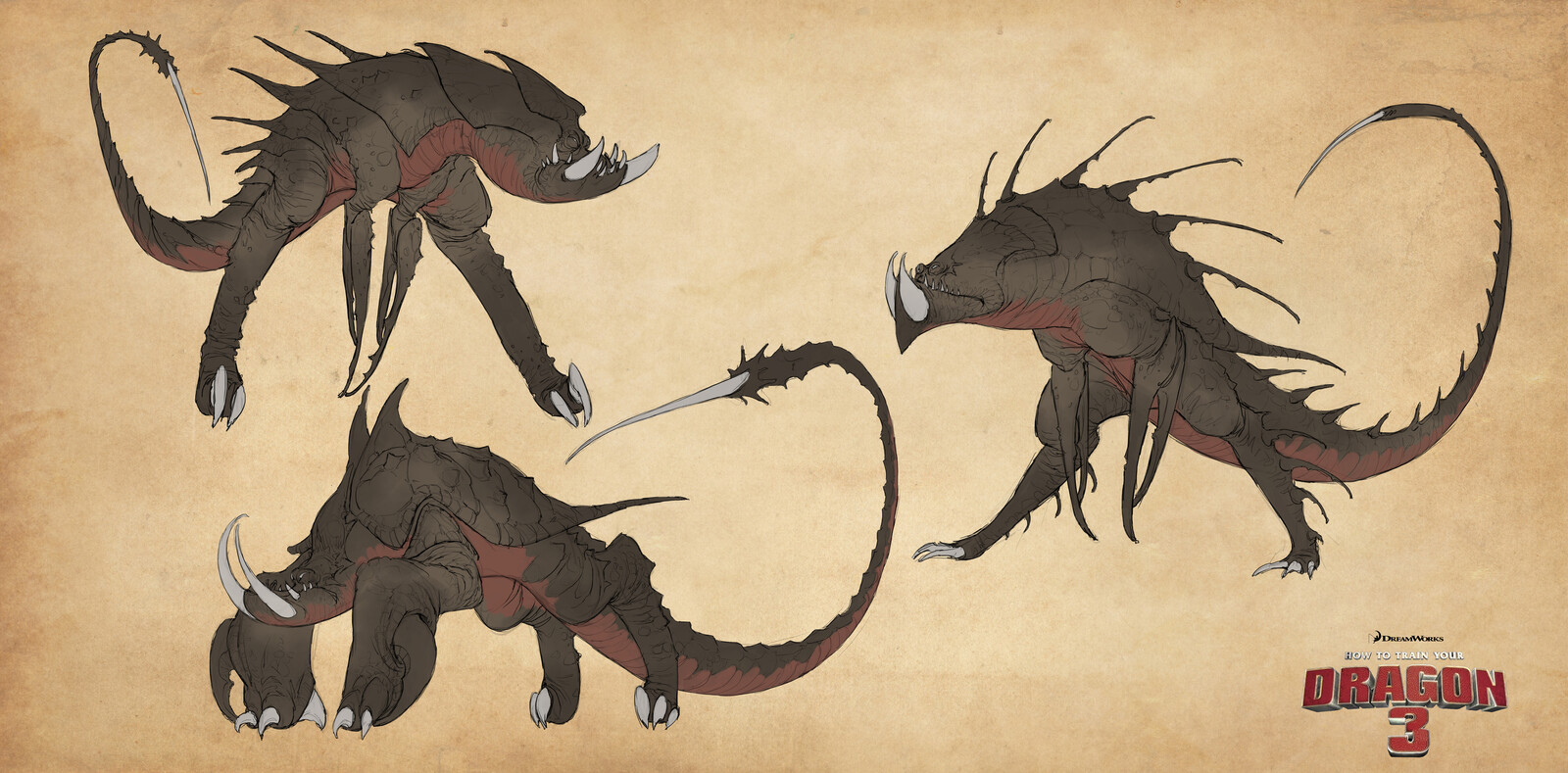 Those are early variations for the Deathclaw.