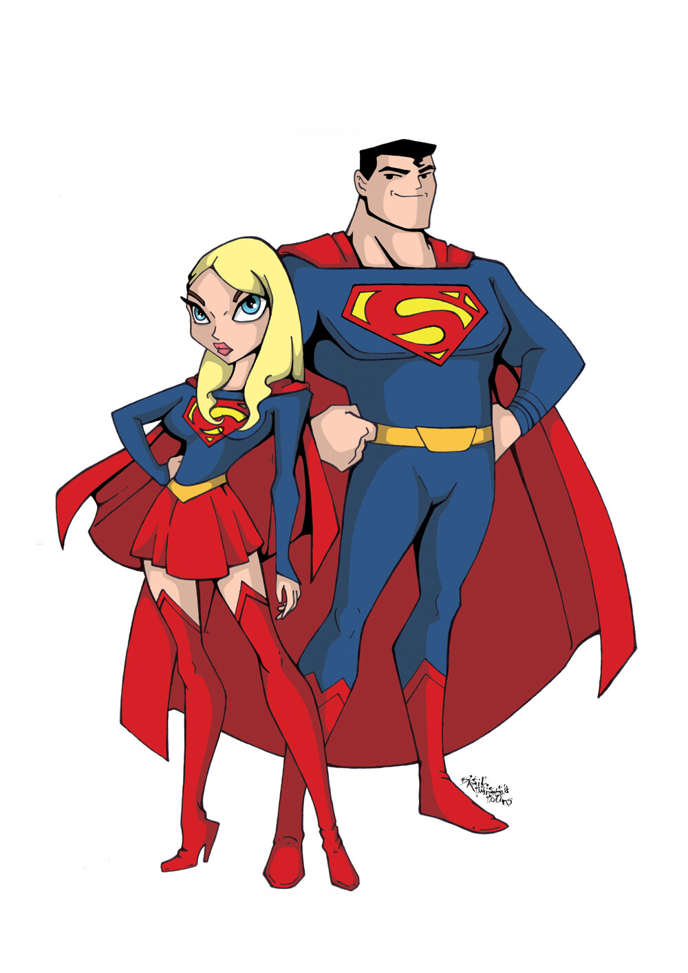 ArtStation - Supergirl and Superman cartoon