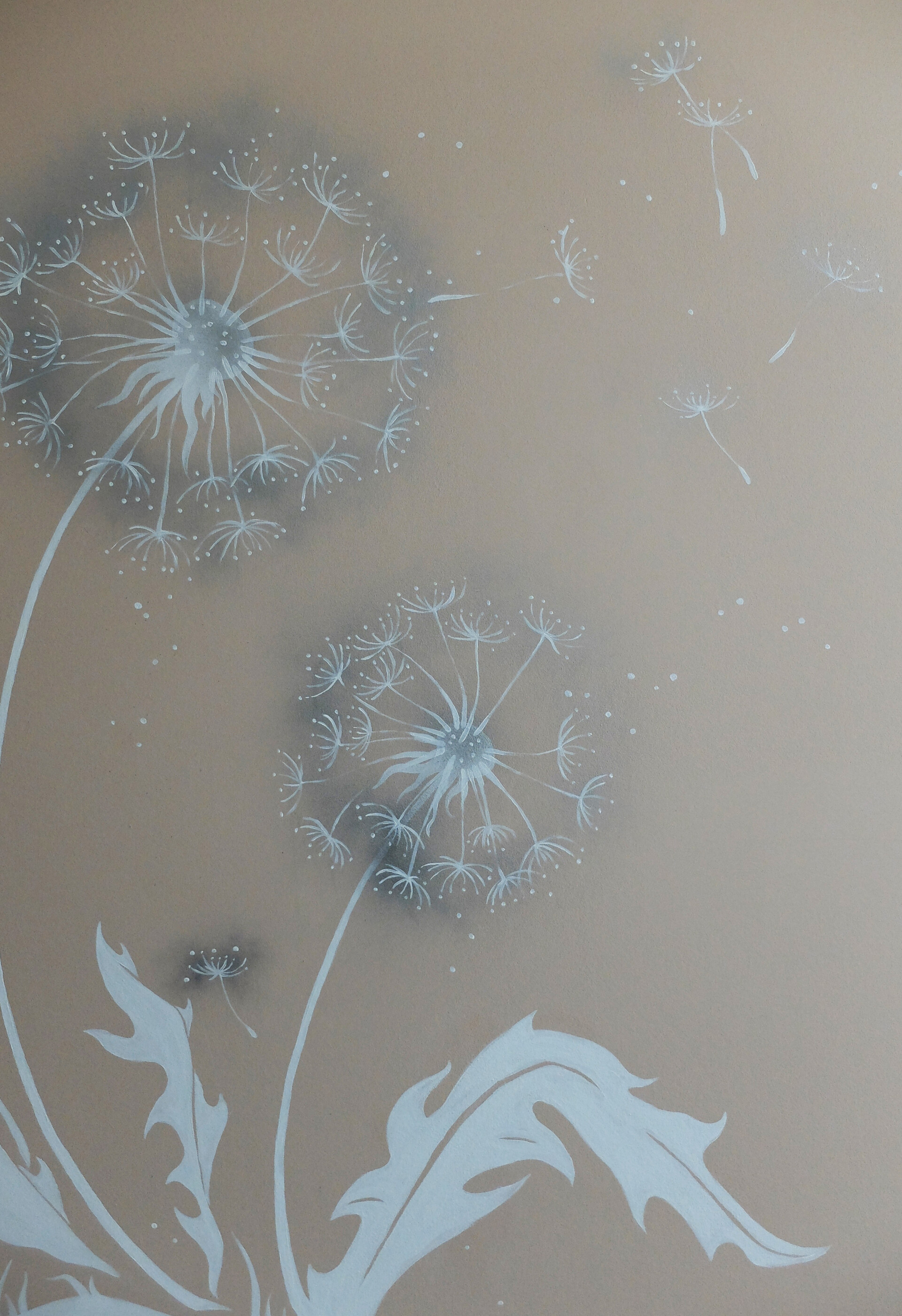 Artstation Dandelion Romantic Wall Painting In Office Kiev Sofiya Dziubliuk