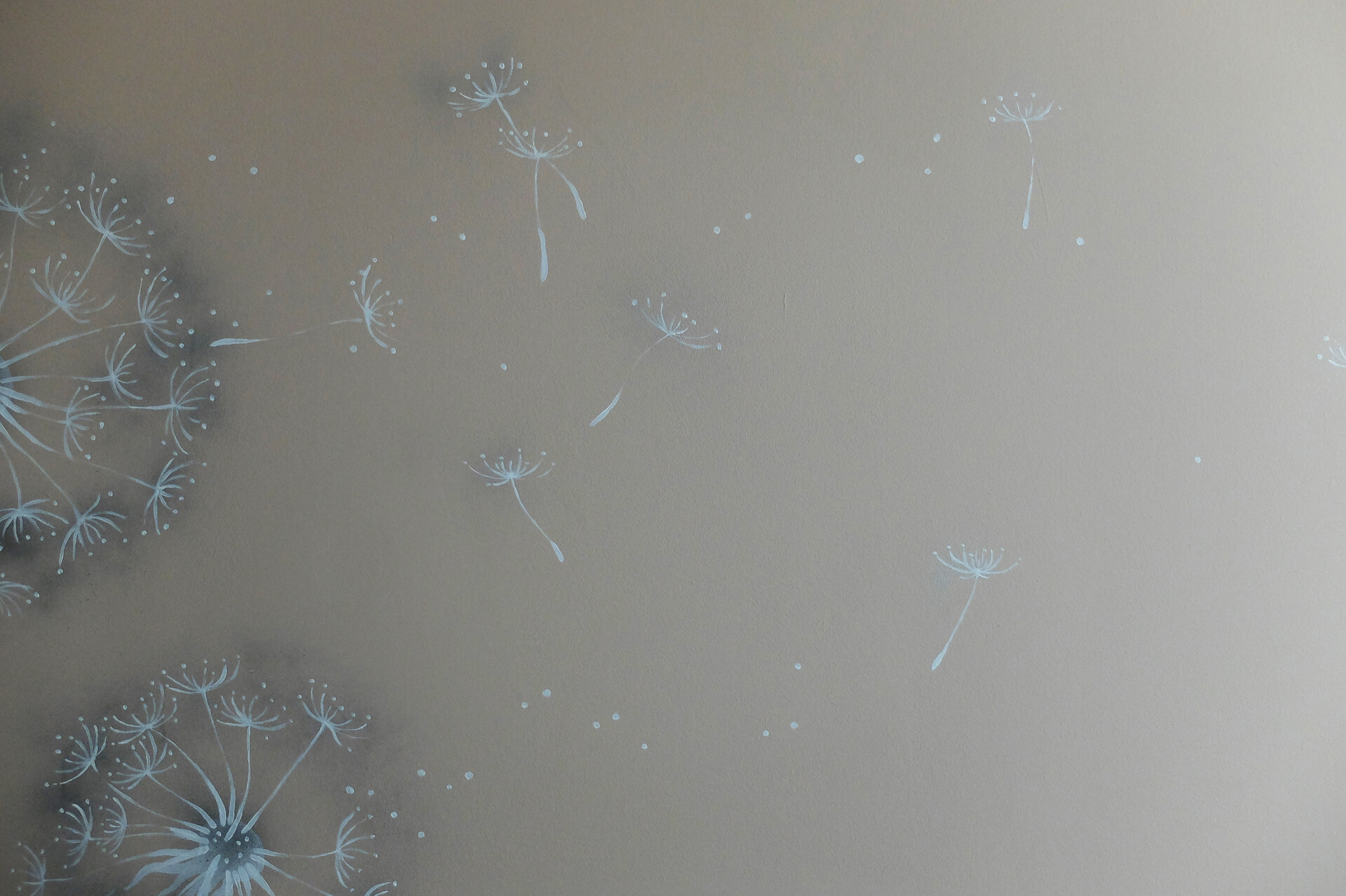Artstation Dandelion Romantic Wall Painting In Office Kiev Sofiya Dziubliuk