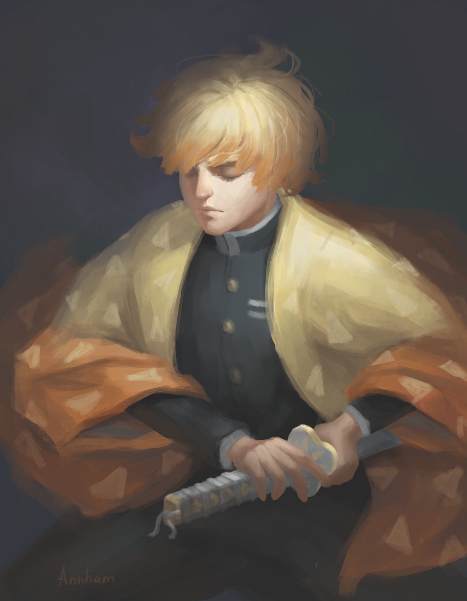 ArtStation - Zenitsu- Demon slayer