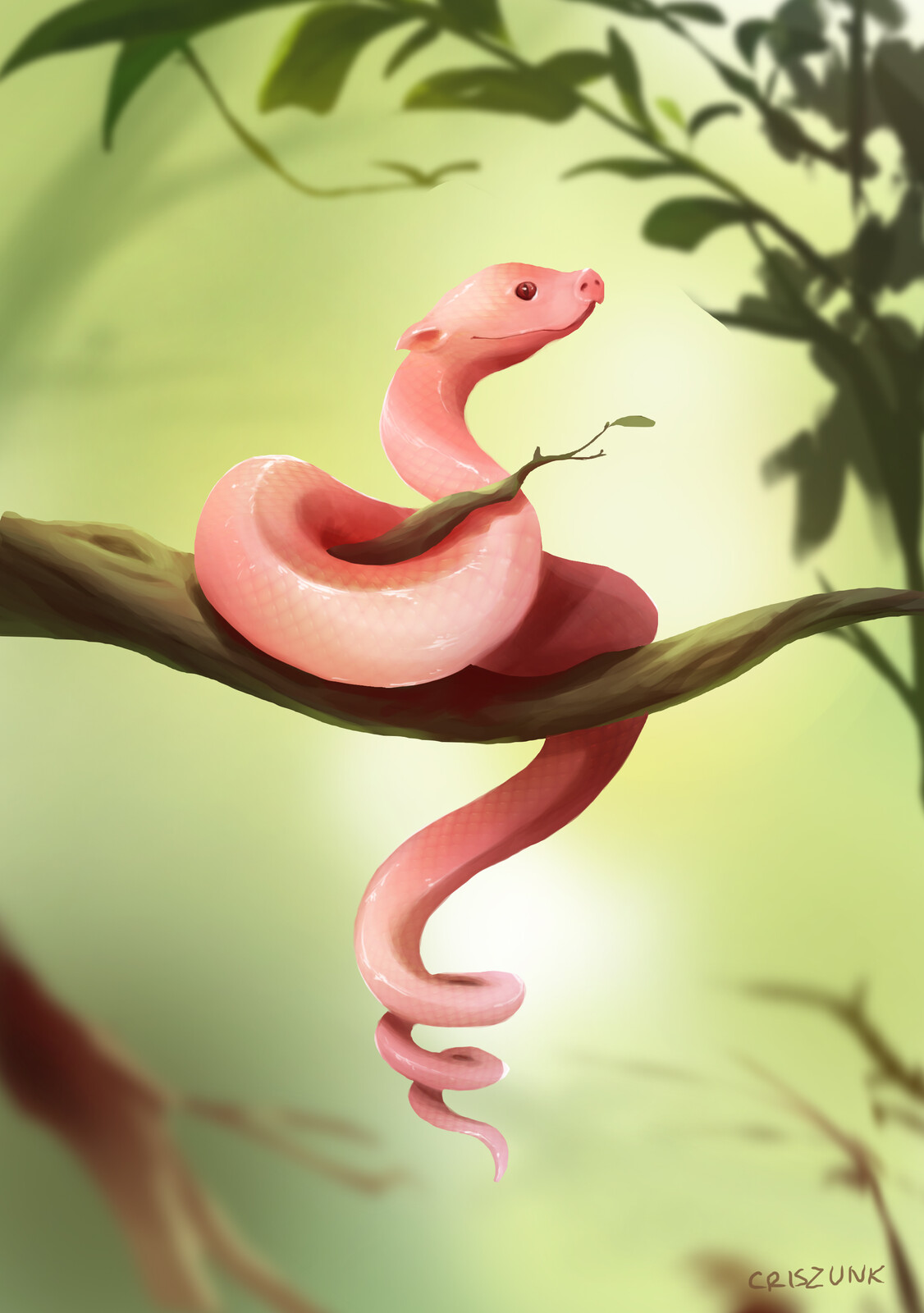 Creature design of a snake pig for the Creatuanary