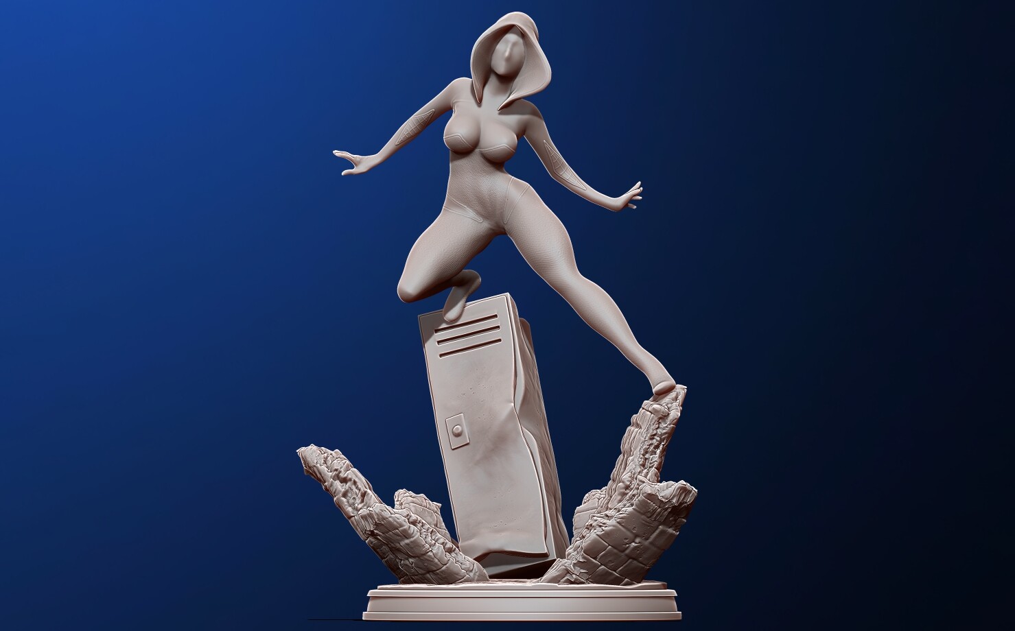 Artstation Spider Gwen 3d Print Figurine Pascal Gattringer