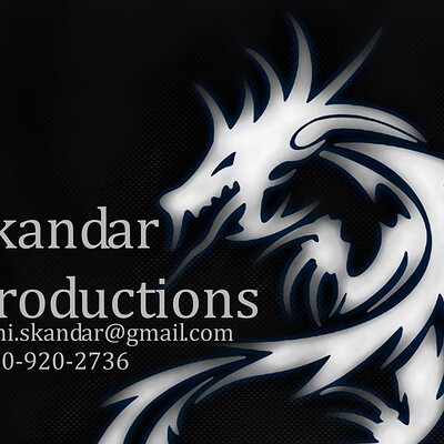 Skandar Productions biz card