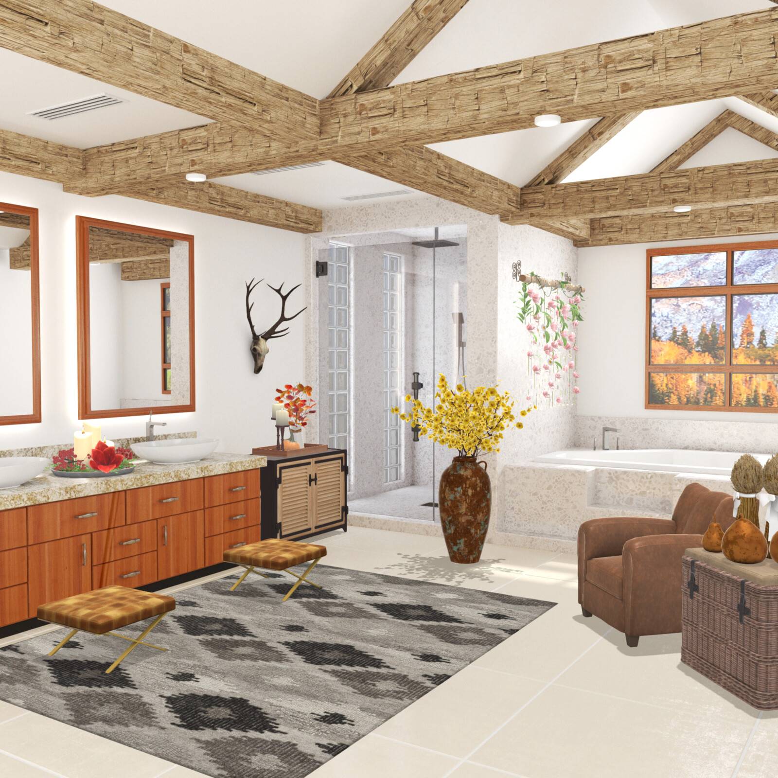 Rustic Master Bathroom