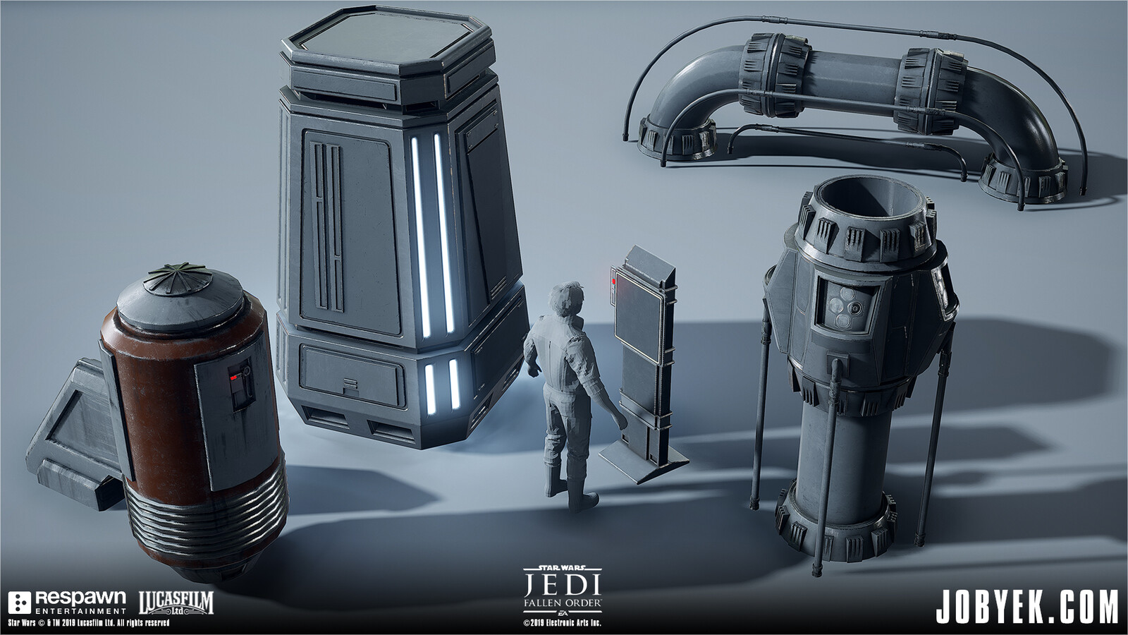 Various Imperial Props that I modelled and textured (except Exhaust Vent asset which is a re-textured DICE asset)